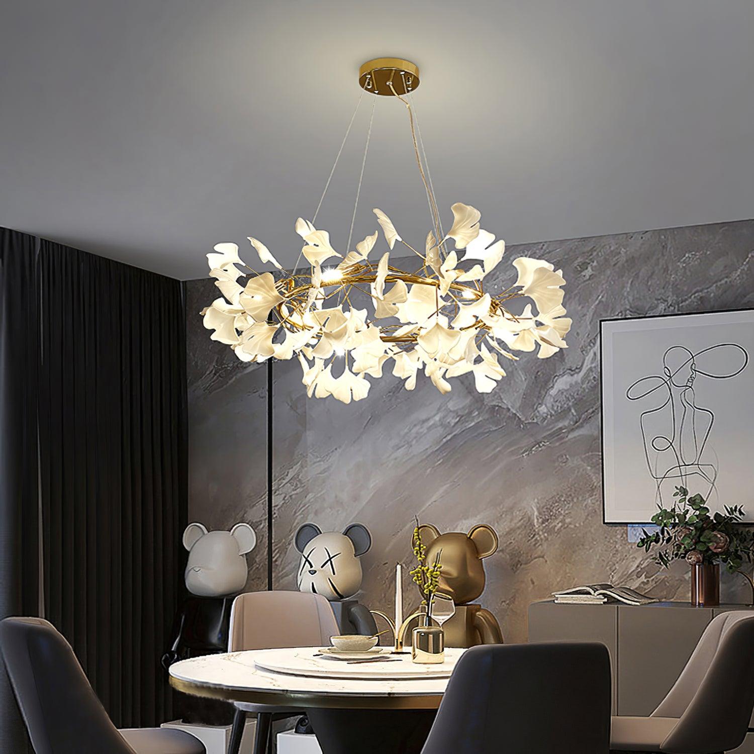 Olivia EarthenGlo Modern weiß Kronleuchter für Küche Aus Metall& Keramik