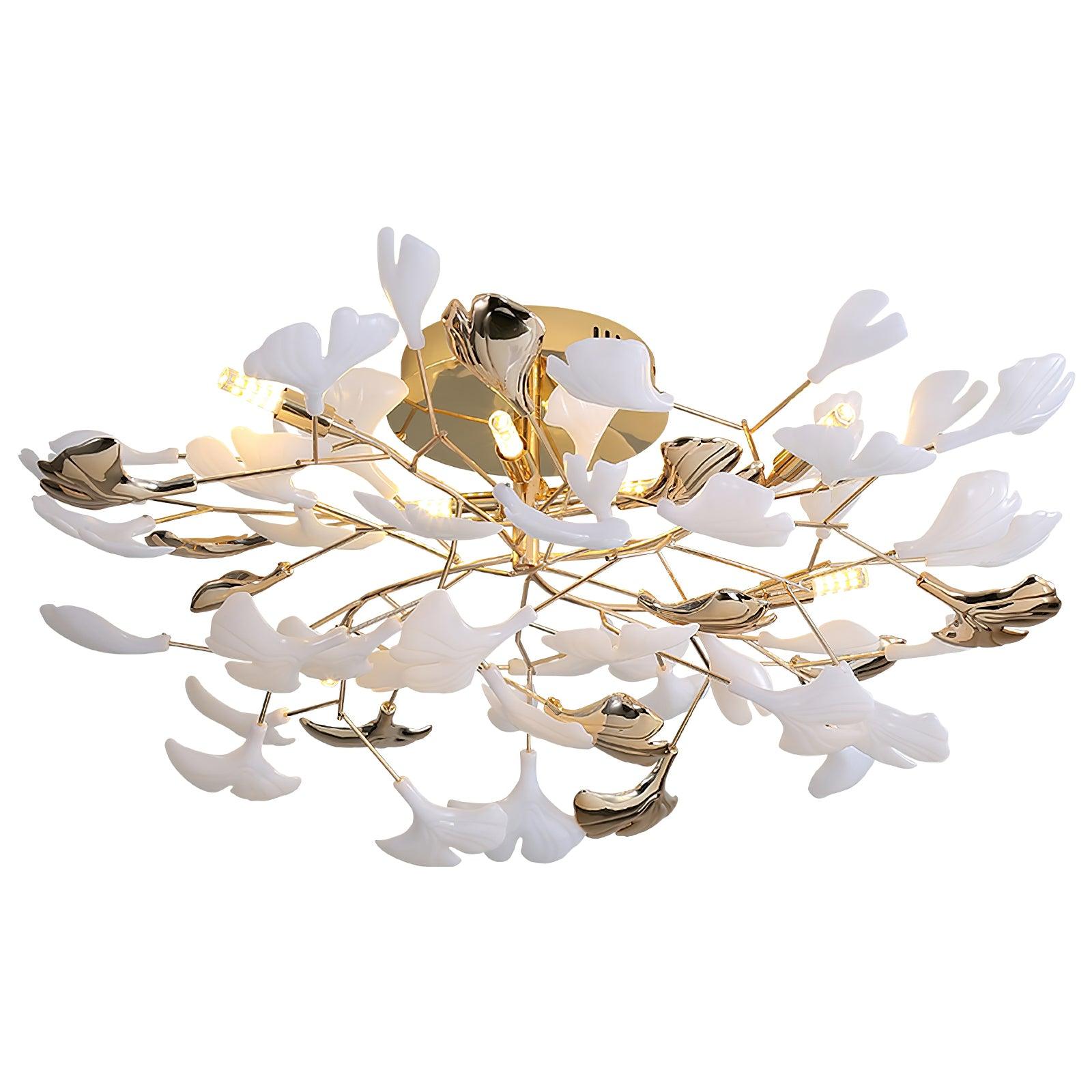 Artheel Premium Nordisch Kunst Gingko Drehend Keramik Deckenleuchte-Letslighting