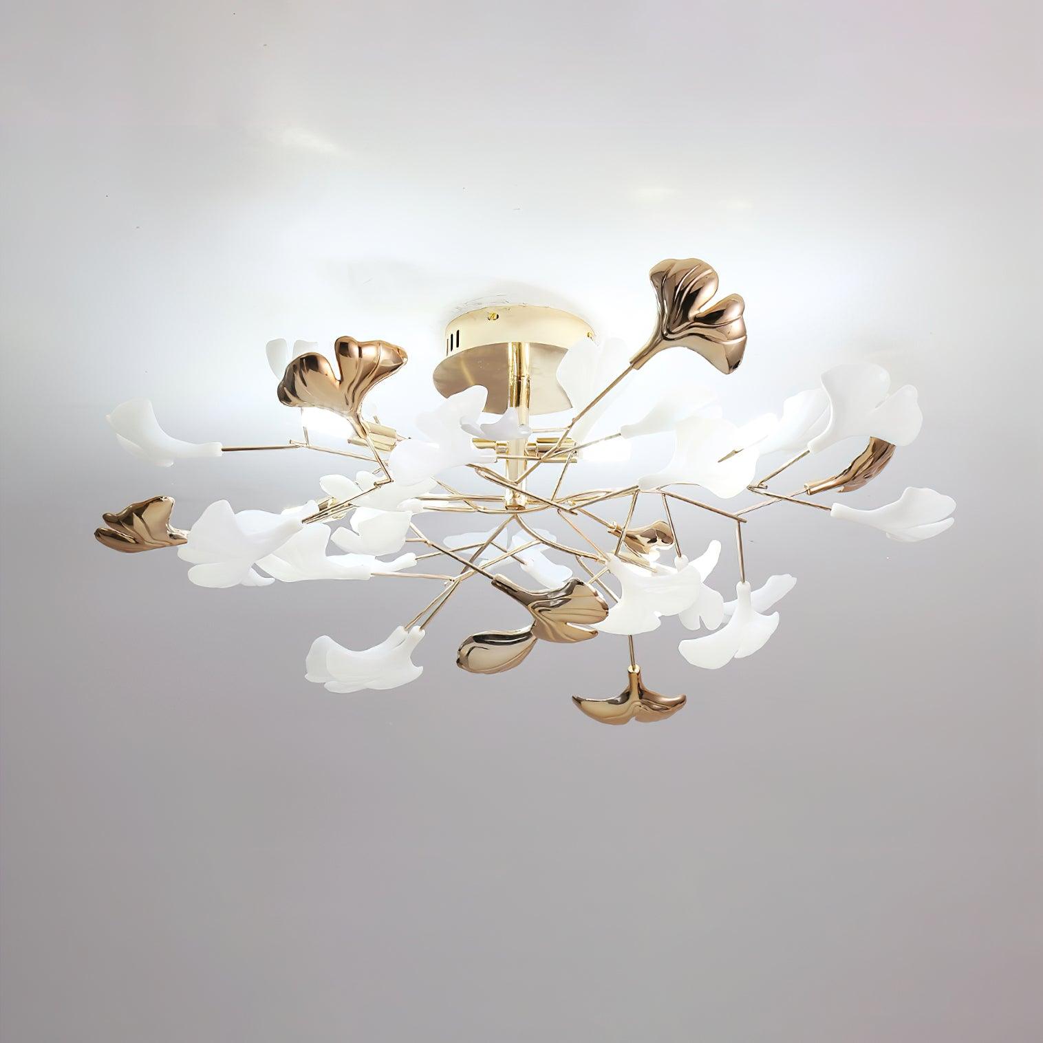 Artheel Premium Nordisch Kunst Gingko Drehend Keramik Deckenleuchte-Letslighting