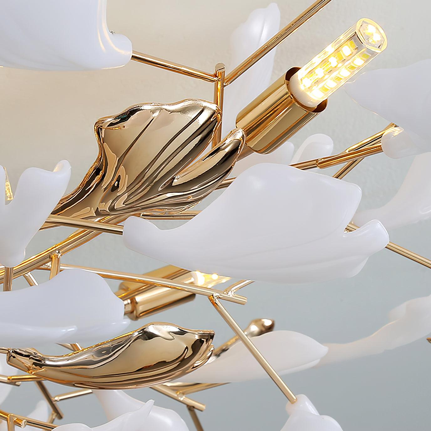Artheel Premium Nordisch Kunst Gingko Drehend Keramik Deckenleuchte-Letslighting