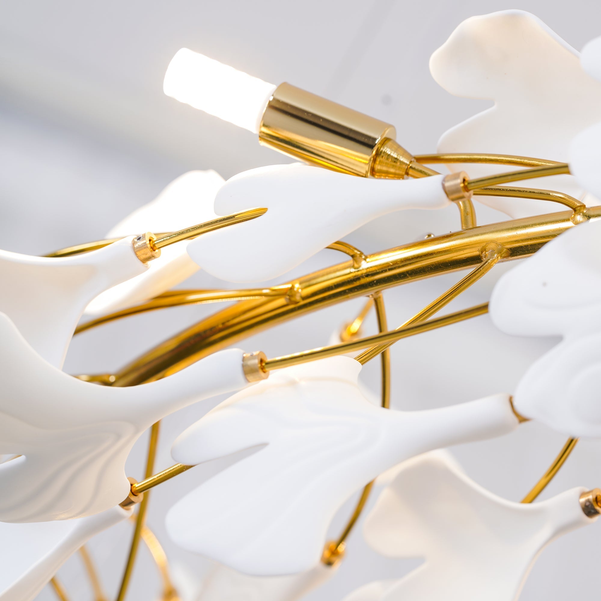 Olivia  Ring   Runde Kronleuchter Moderner gold LED  Keramik