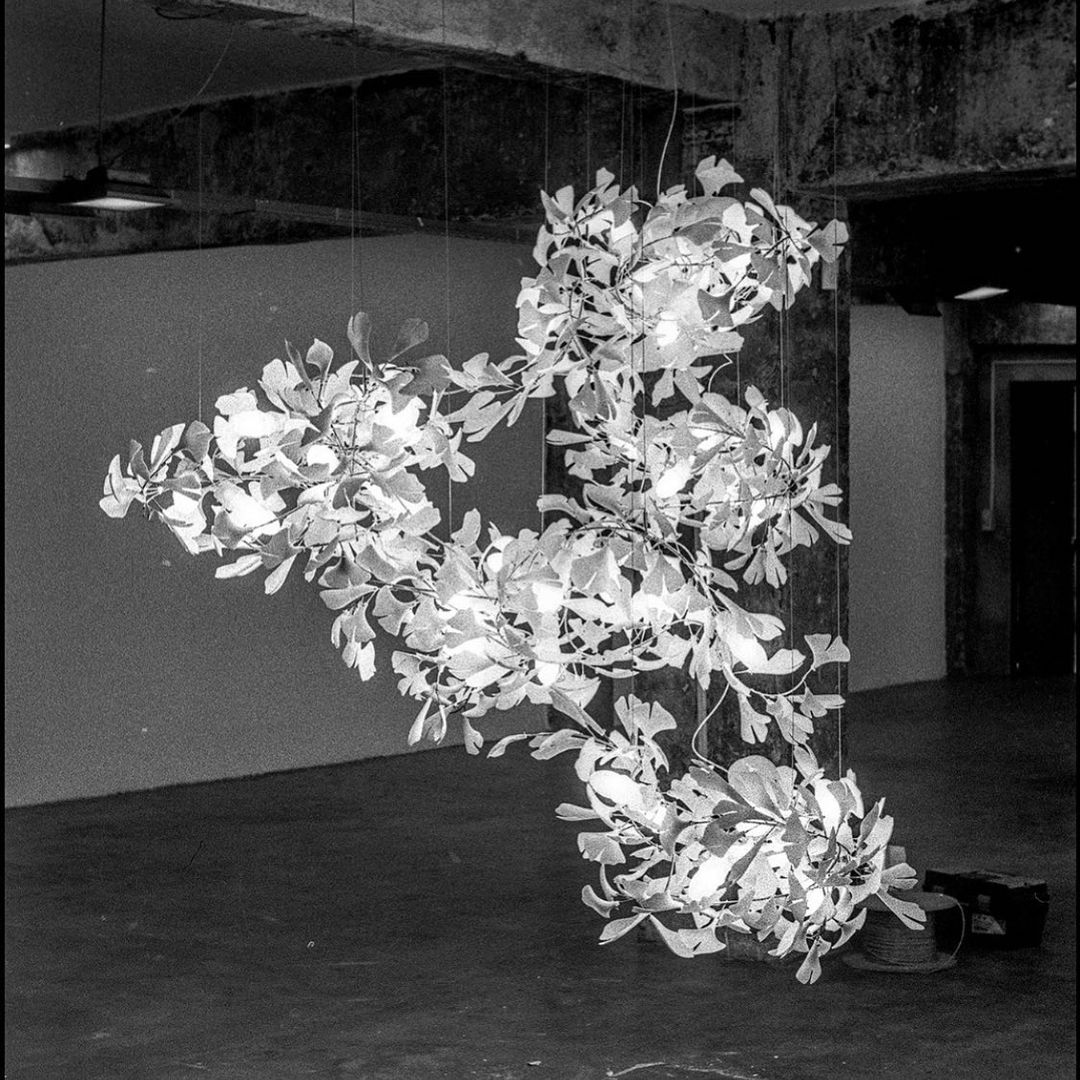Olivia Keramik Gingko Blatt Kronleuchter-Letslighting