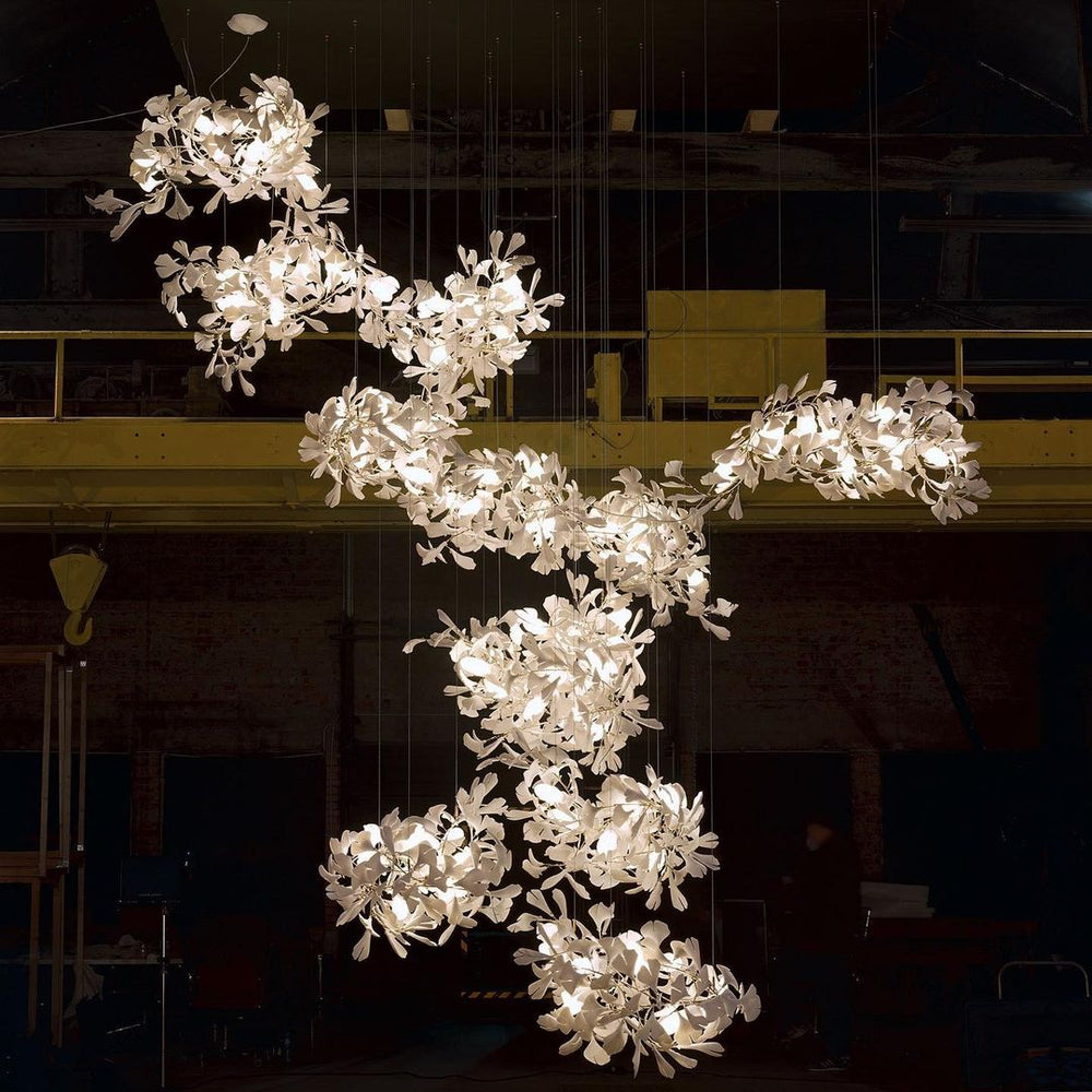 Olivia Keramik Gingko Blatt Kronleuchter-Letslighting