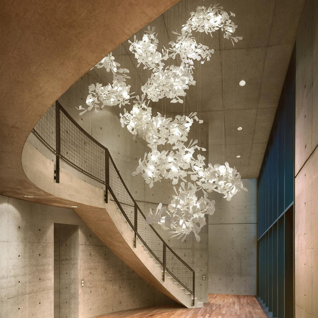 Olivia Keramik Gingko Blatt Kronleuchter-Letslighting