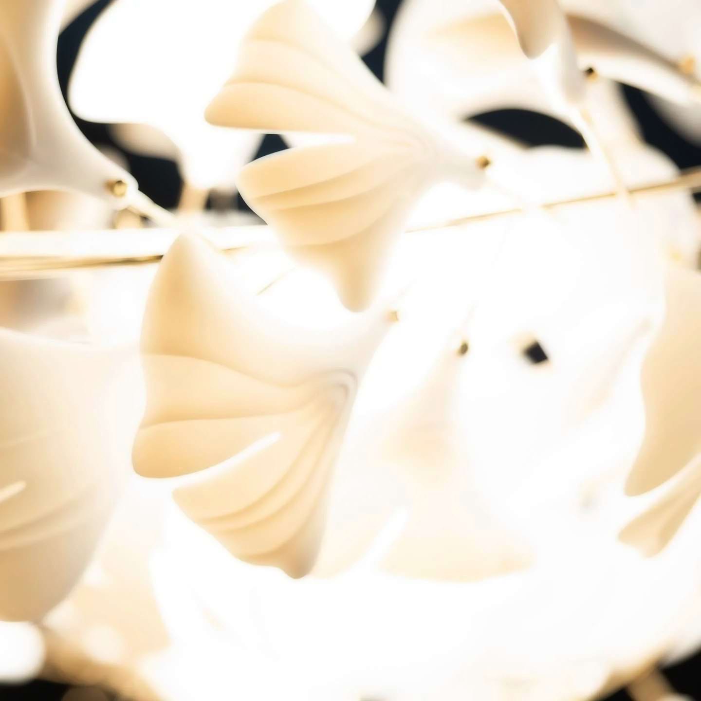 Olivia Keramik Gingko Blatt Kronleuchter-Letslighting