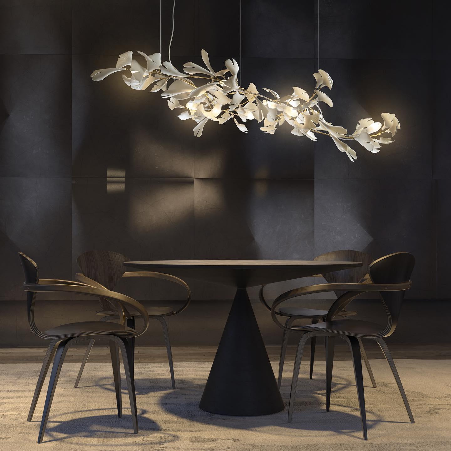 Gingko Chandelier A - Blowlighting