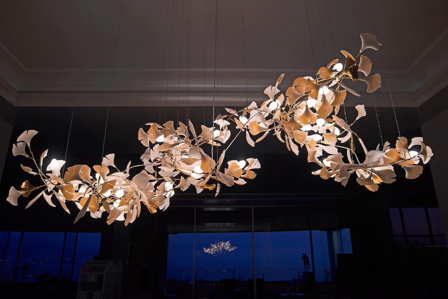 Gingko Chandelier A - Blowlighting