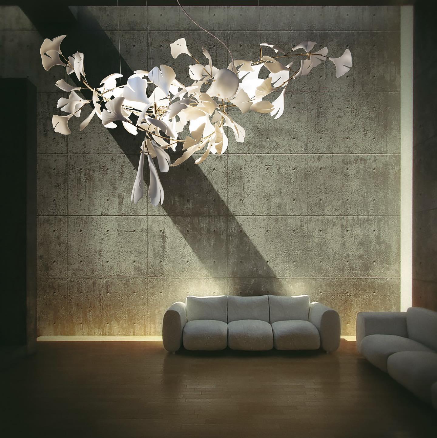 Gingko Chandelier A - Blowlighting