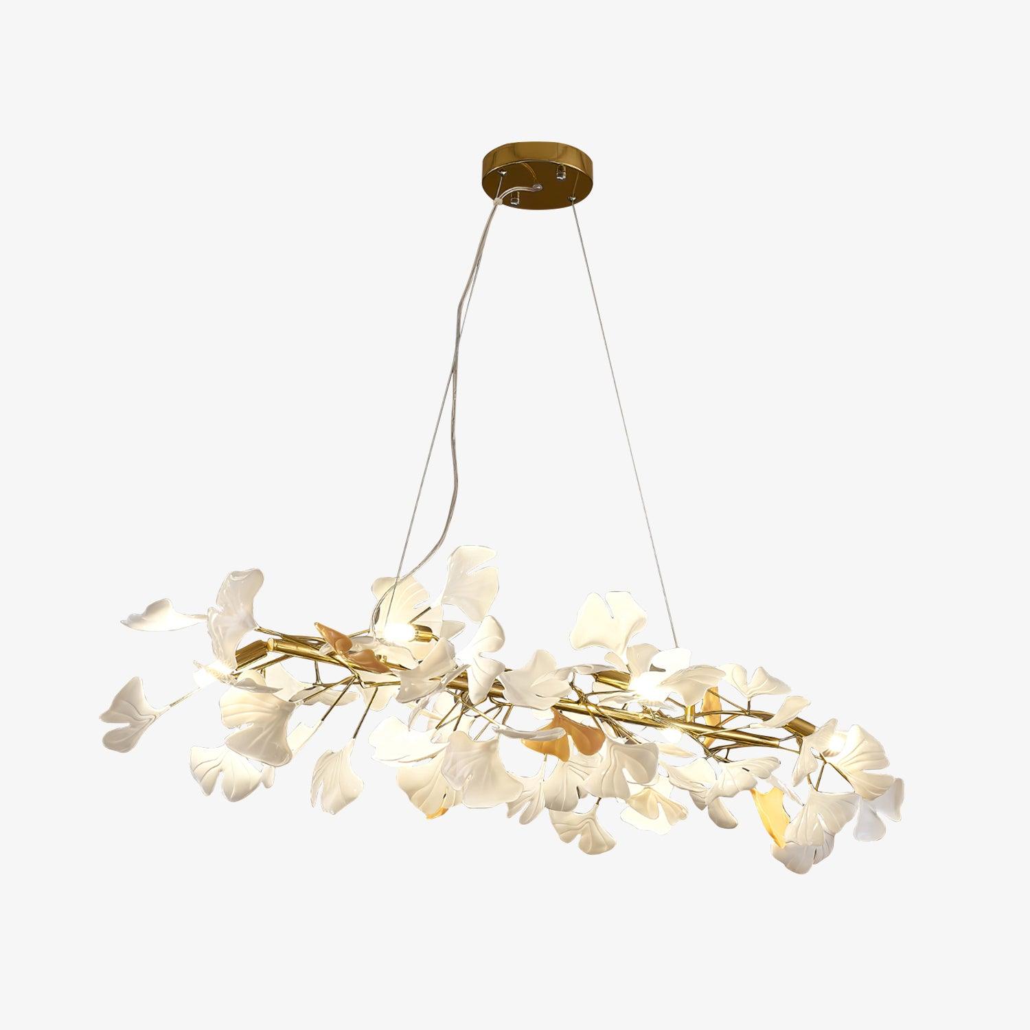 Olivia Kronleuchter Keramik Ginkgo Linear Minimalistisch-Letslighting