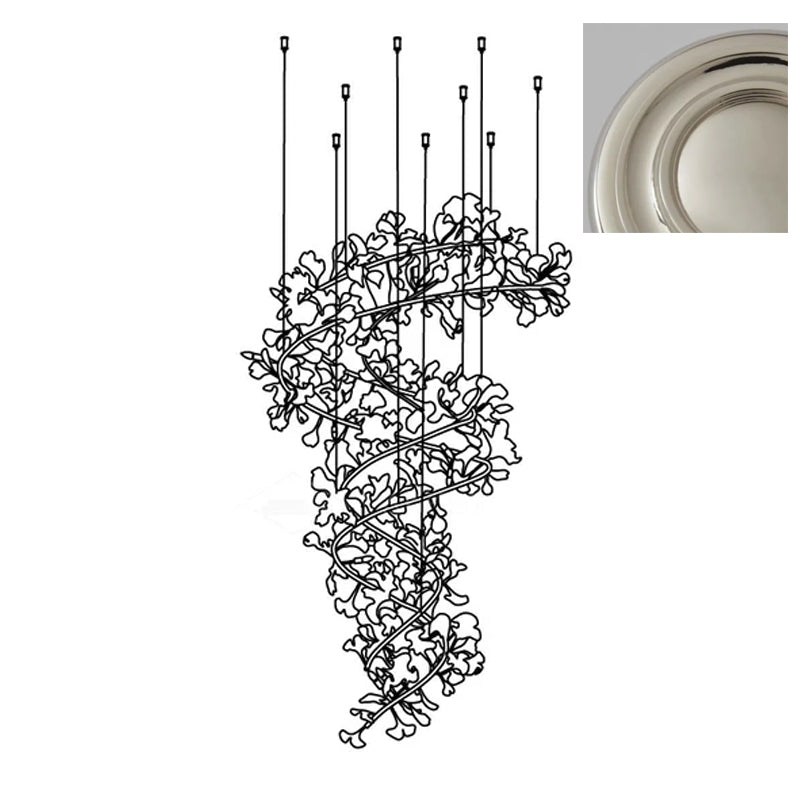 Eloria Cascading Floral Spiral Chandelier - Letslighting