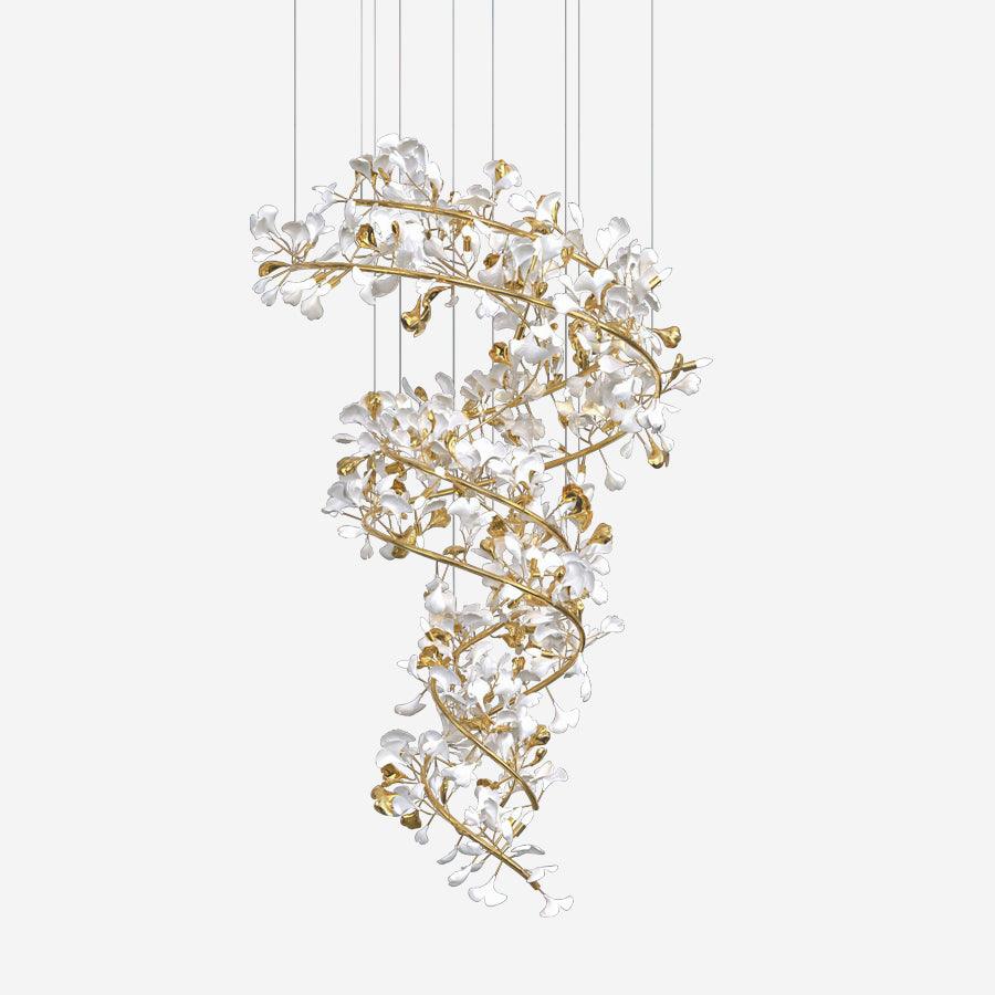 Eloria Cascading Floral Spiral Chandelier - Letslighting
