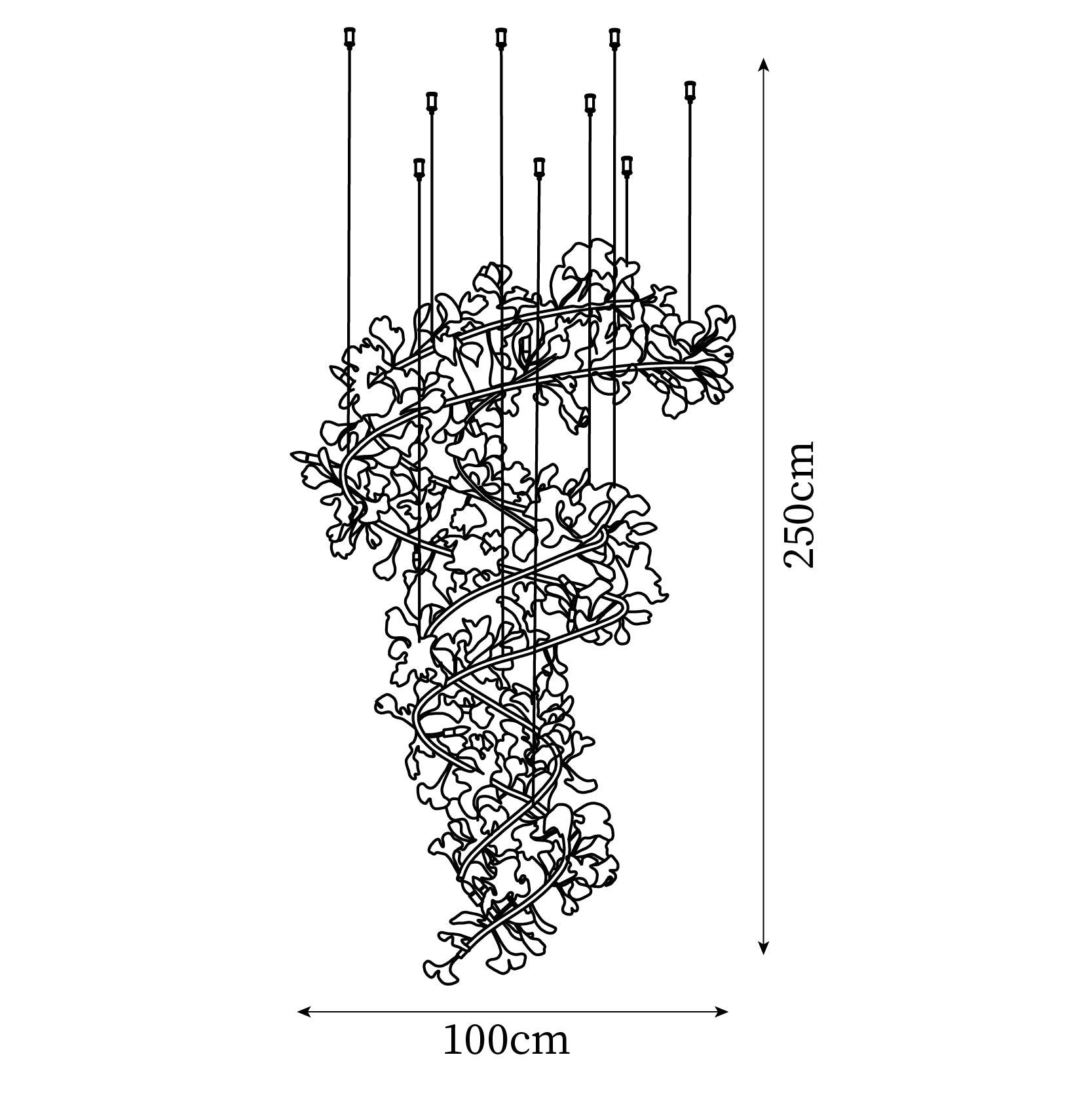 Eloria Cascading Floral Spiral Chandelier - Letslighting