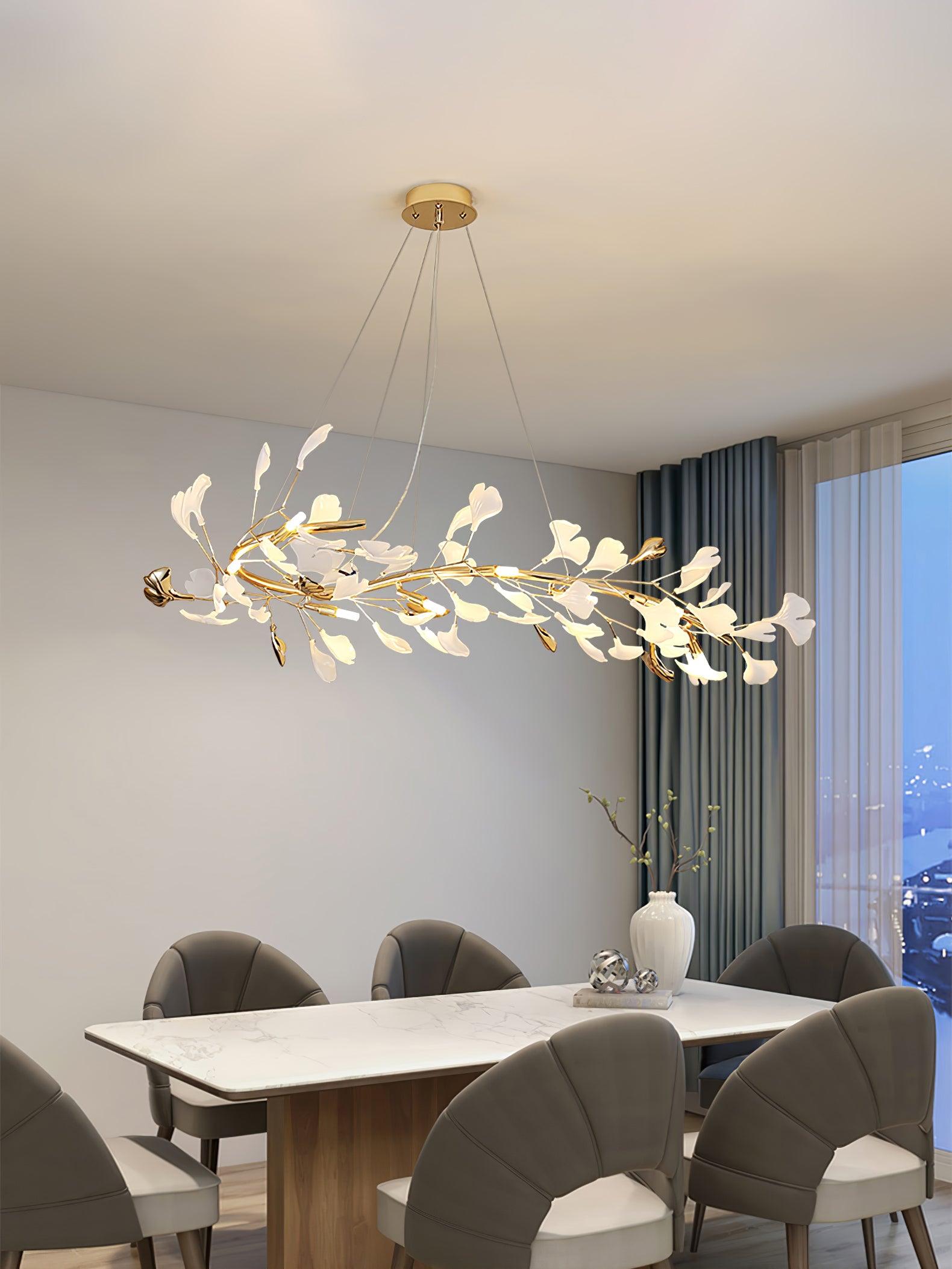 Olivia Keramik Gingko Kronleuchter-Letslighting