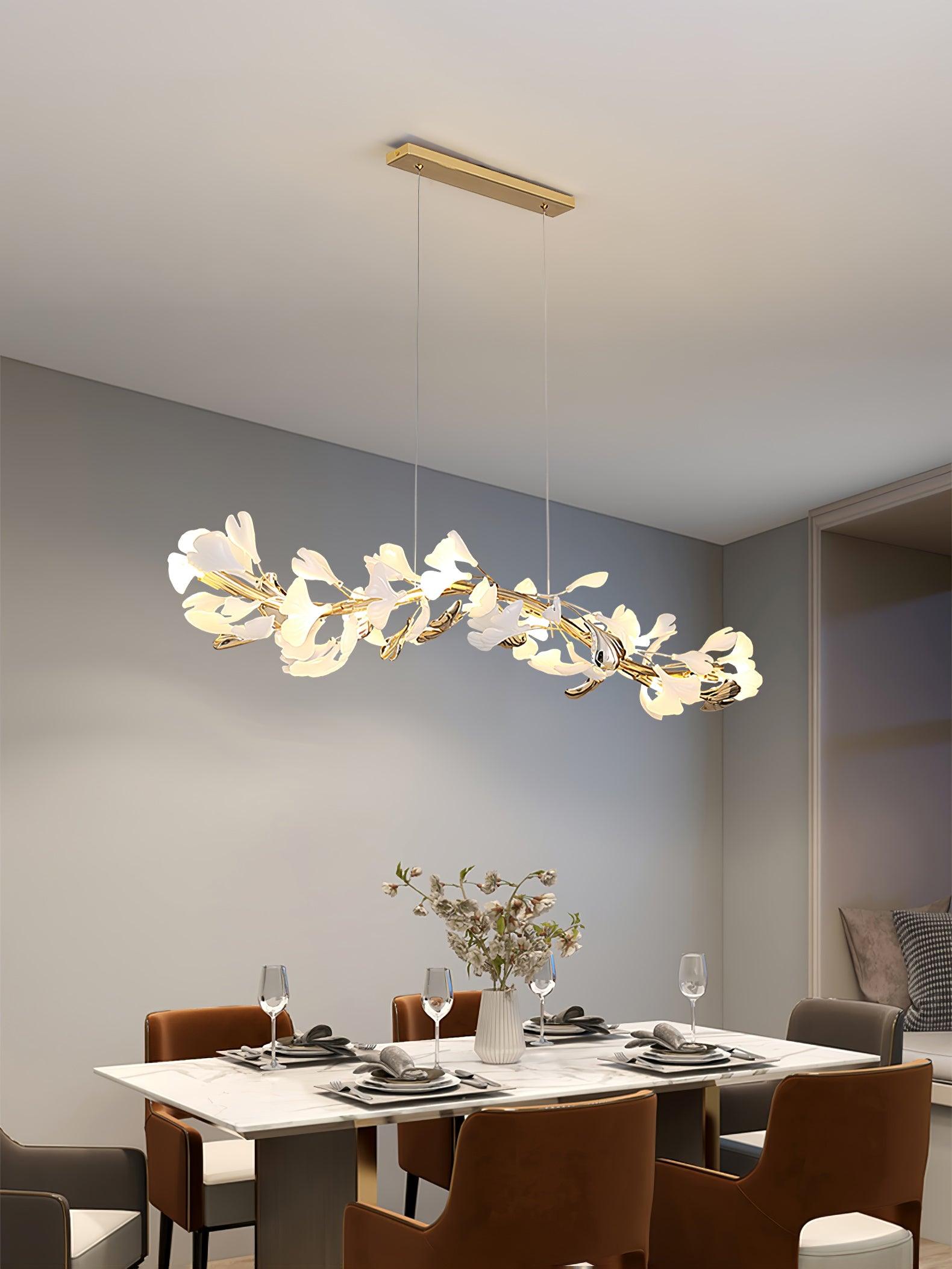 Olivia Keramik Gingko Kronleuchter-Letslighting