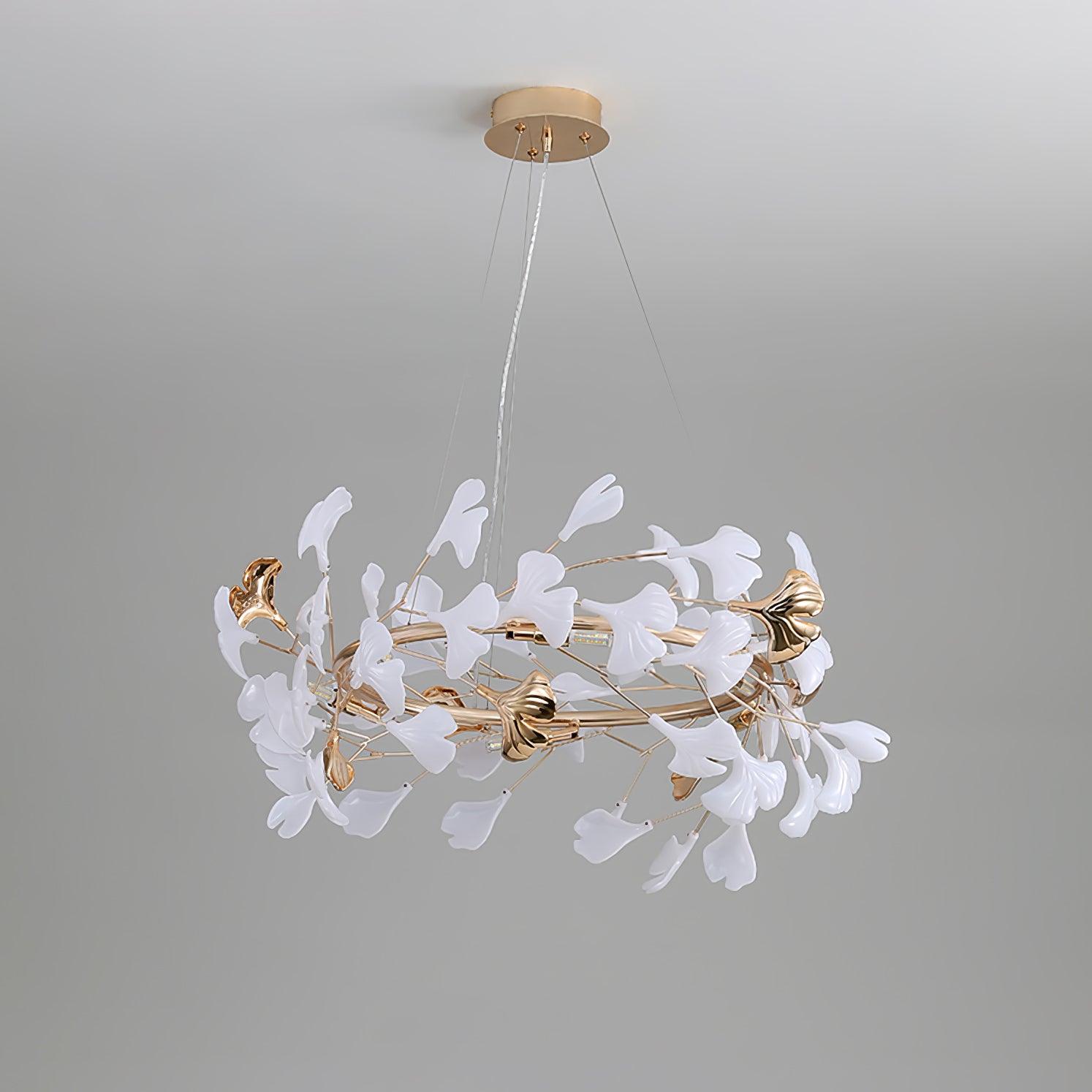 Olivia Keramik Gingko Kronleuchter-Letslighting