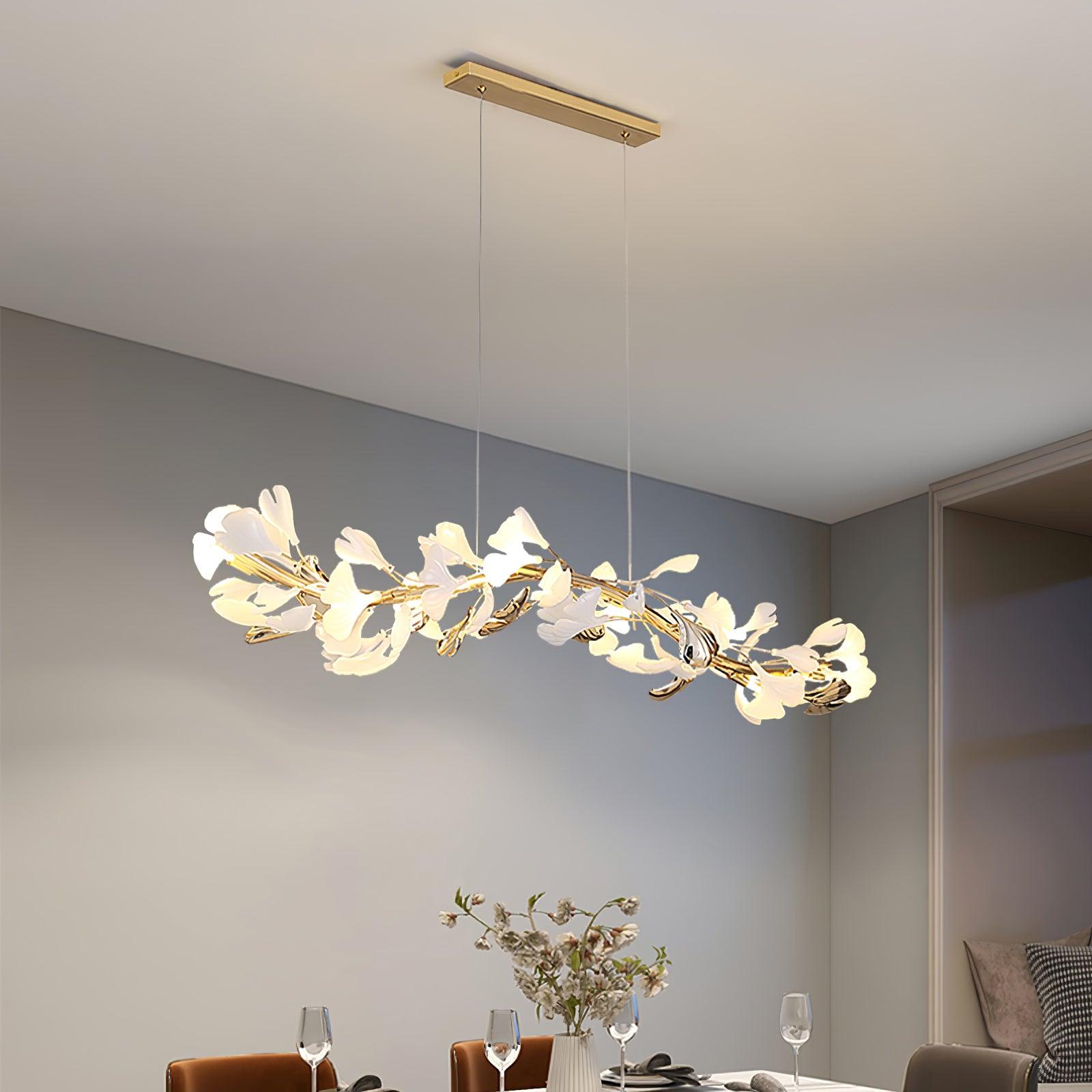 Olivia Keramik Gingko Kronleuchter-Letslighting