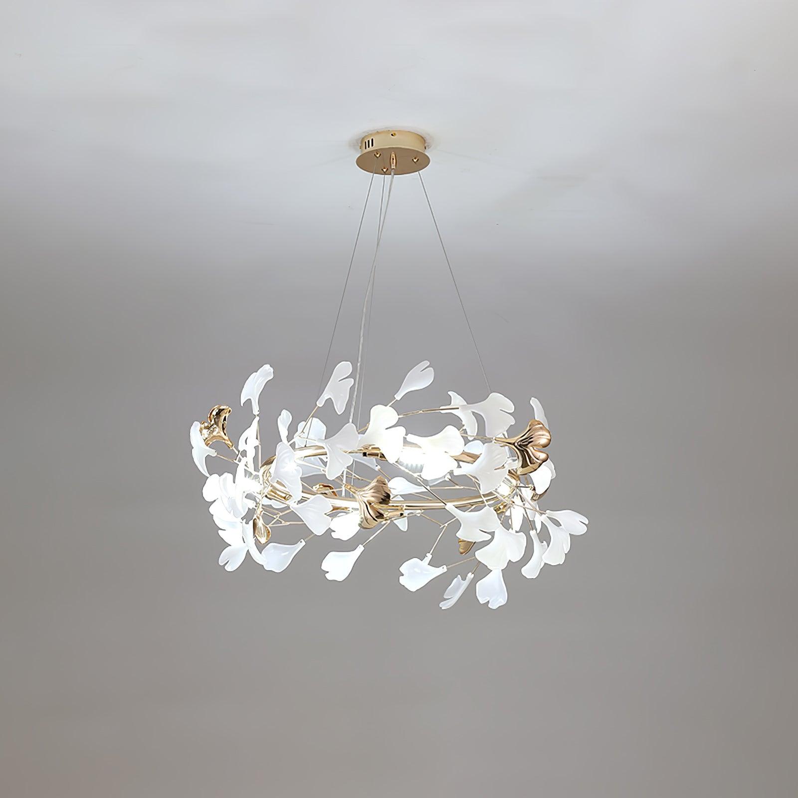 Olivia Keramik Gingko Kronleuchter-Letslighting