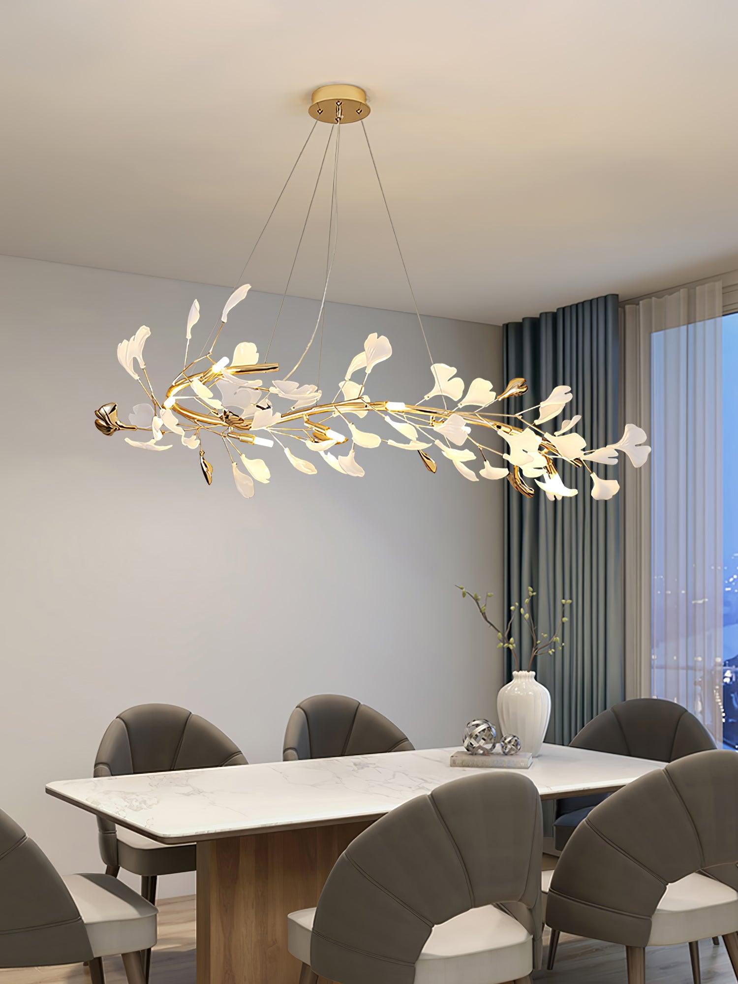 Olivia Keramik Gingko Kronleuchter-Letslighting