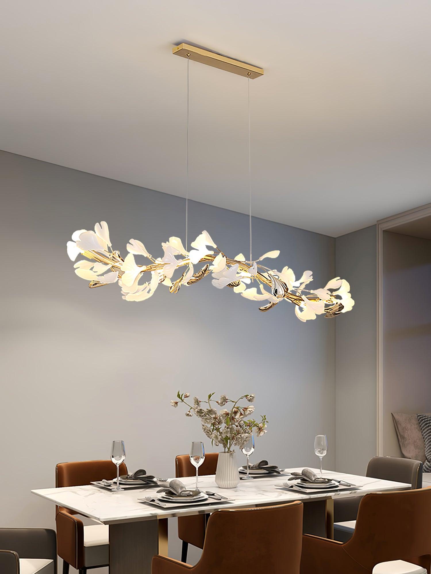 Olivia Keramik Gingko Kronleuchter-Letslighting
