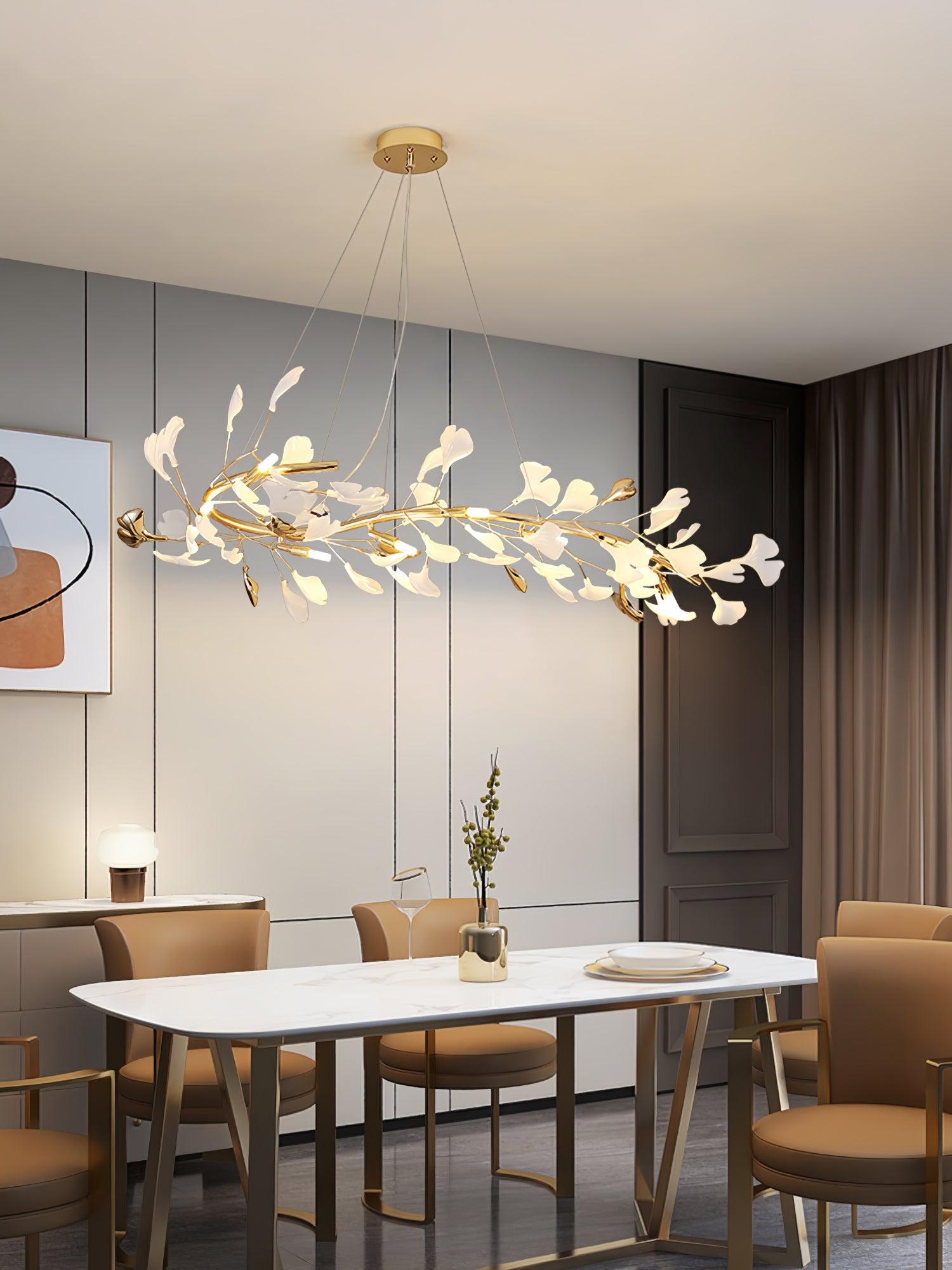 Olivia Keramik Gingko Kronleuchter-Letslighting