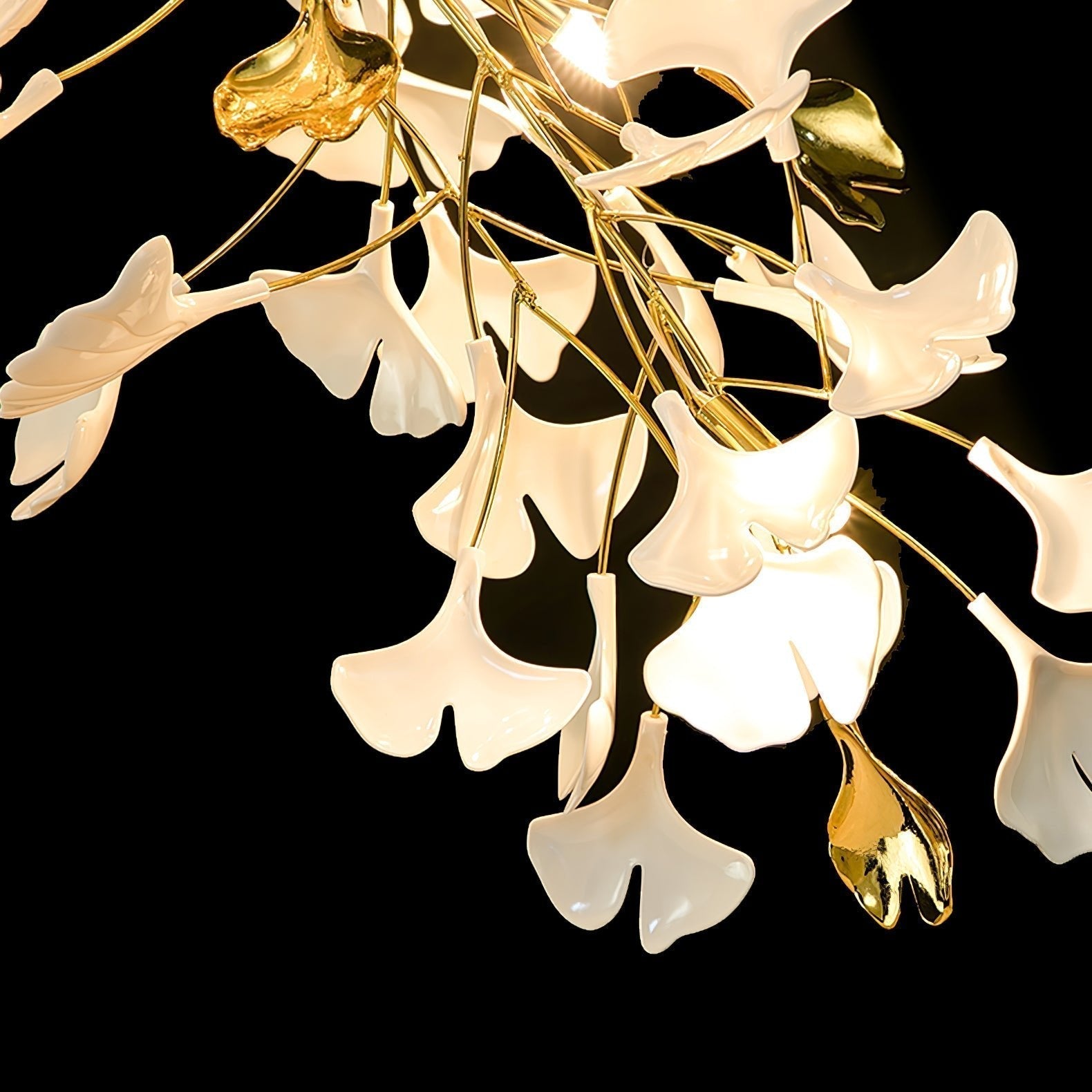 Ivmarel Gingko-Keramik-Kronleuchter mit langem Zweig-Letslighting