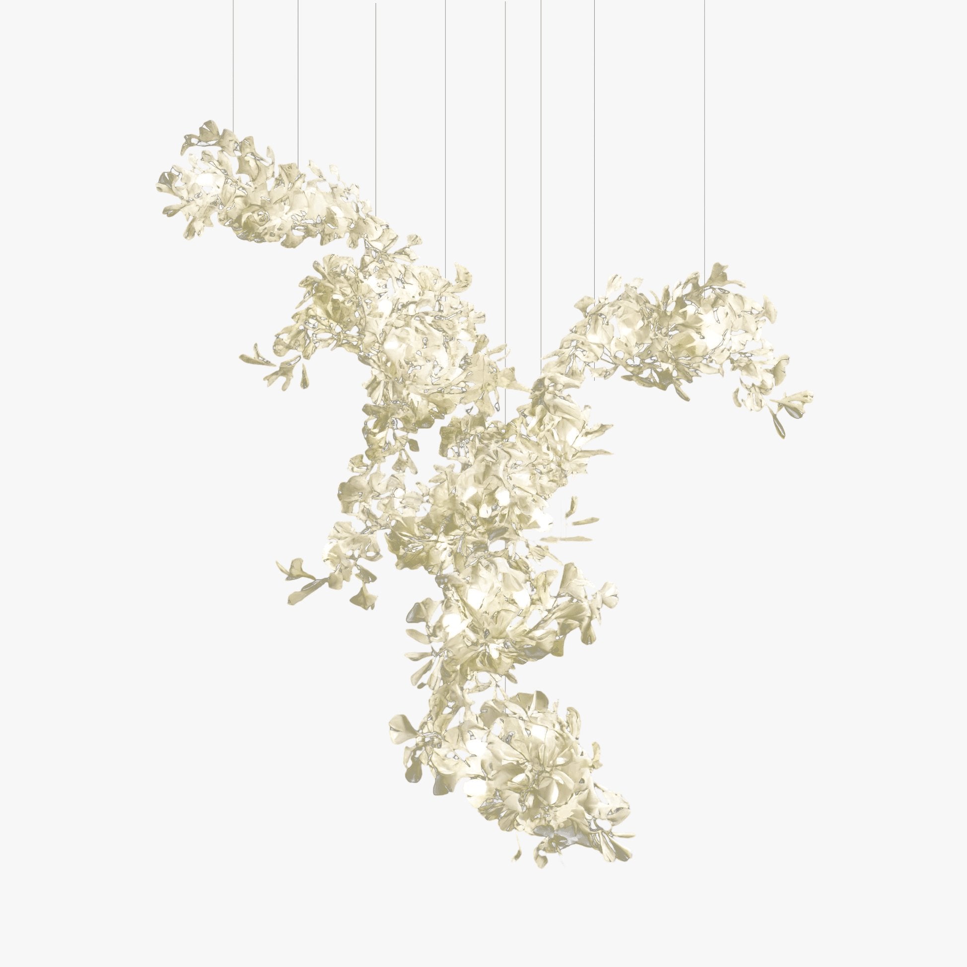 Alvenan Gingko Keramik-Kombinationsleuchter-Letslighting