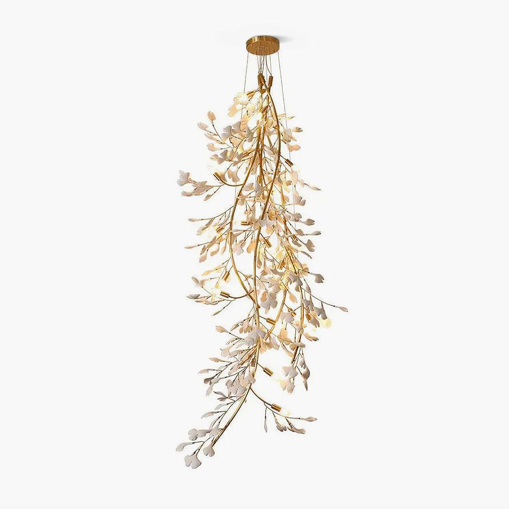 Ivmarel Gingko-Keramik-Kronleuchter mit langem Zweig-Letslighting