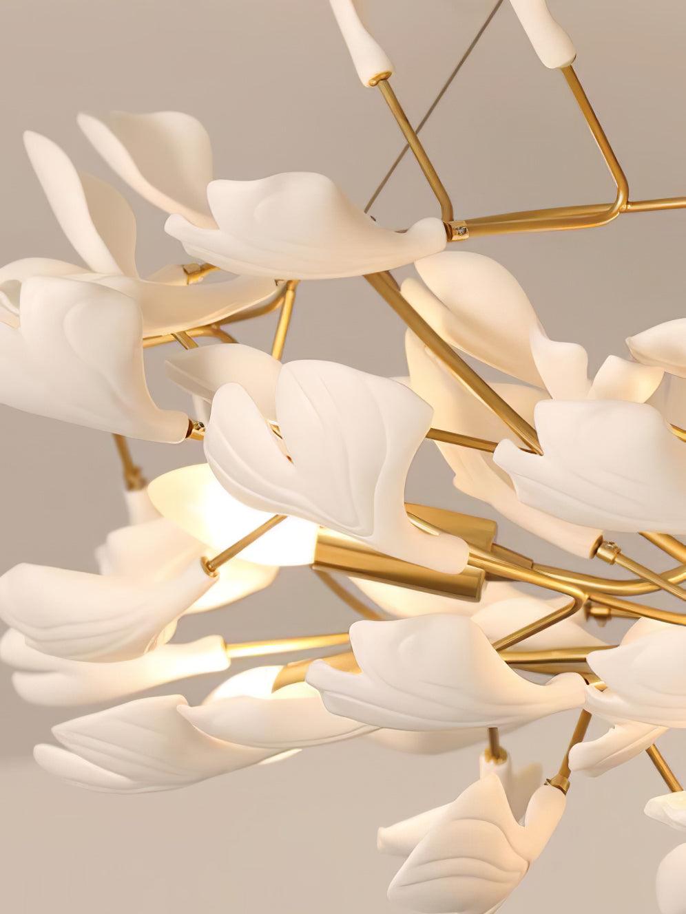 Ivmarel Gingko-Keramik-Kronleuchter mit langem Zweig-Letslighting