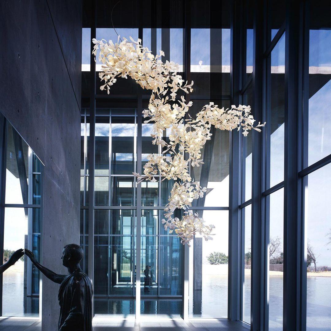 Alvenan Gingko Keramik-Kombinationsleuchter-Letslighting