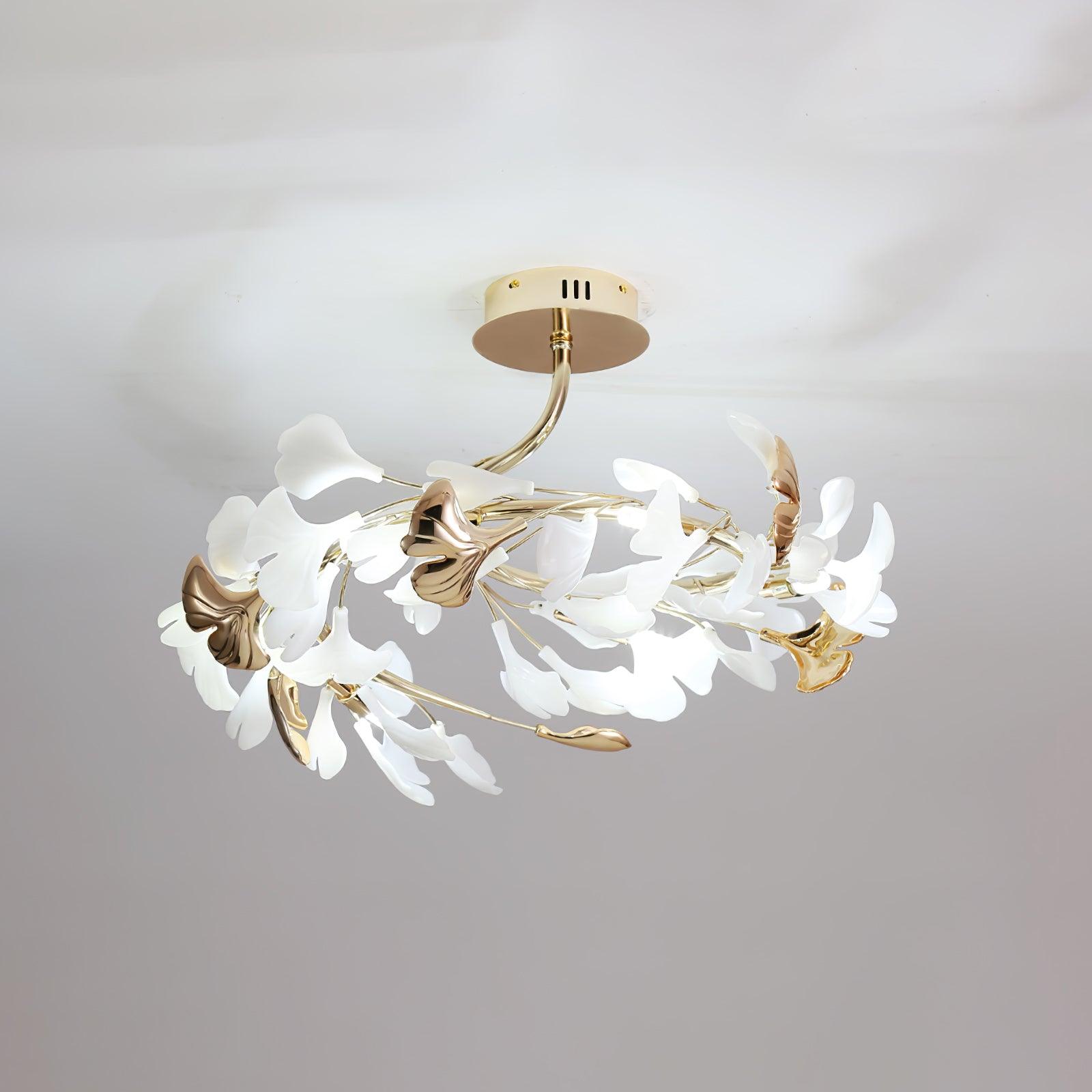 Artheel Premium Nordisch Kunst Gingko Drehend Keramik Deckenleuchte-Letslighting