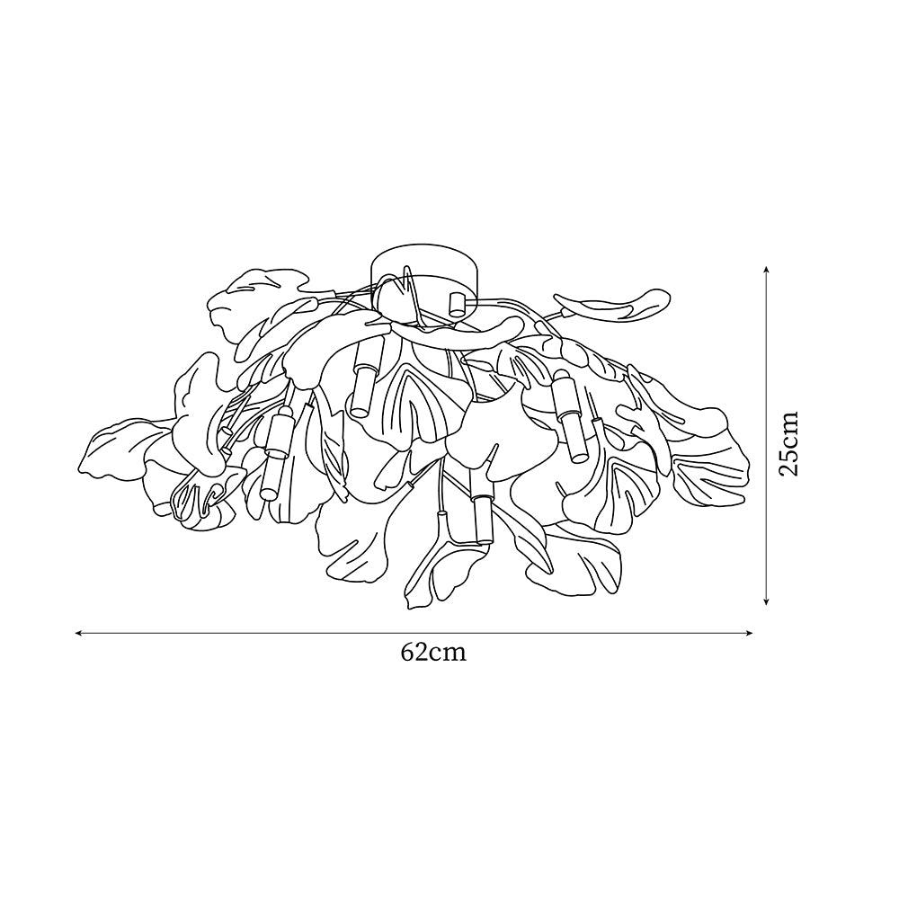 Callenne Ginkgo-Blatt Deckenleuchte-Letslighting