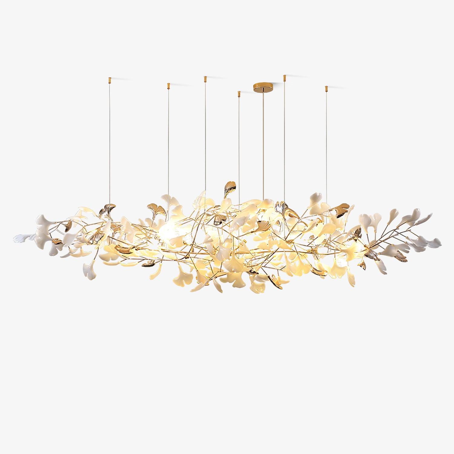 Unoryra Postmoderner Luxus-Kronleuchter aus Ginkgo-Wolkenkeramik-Letslighting