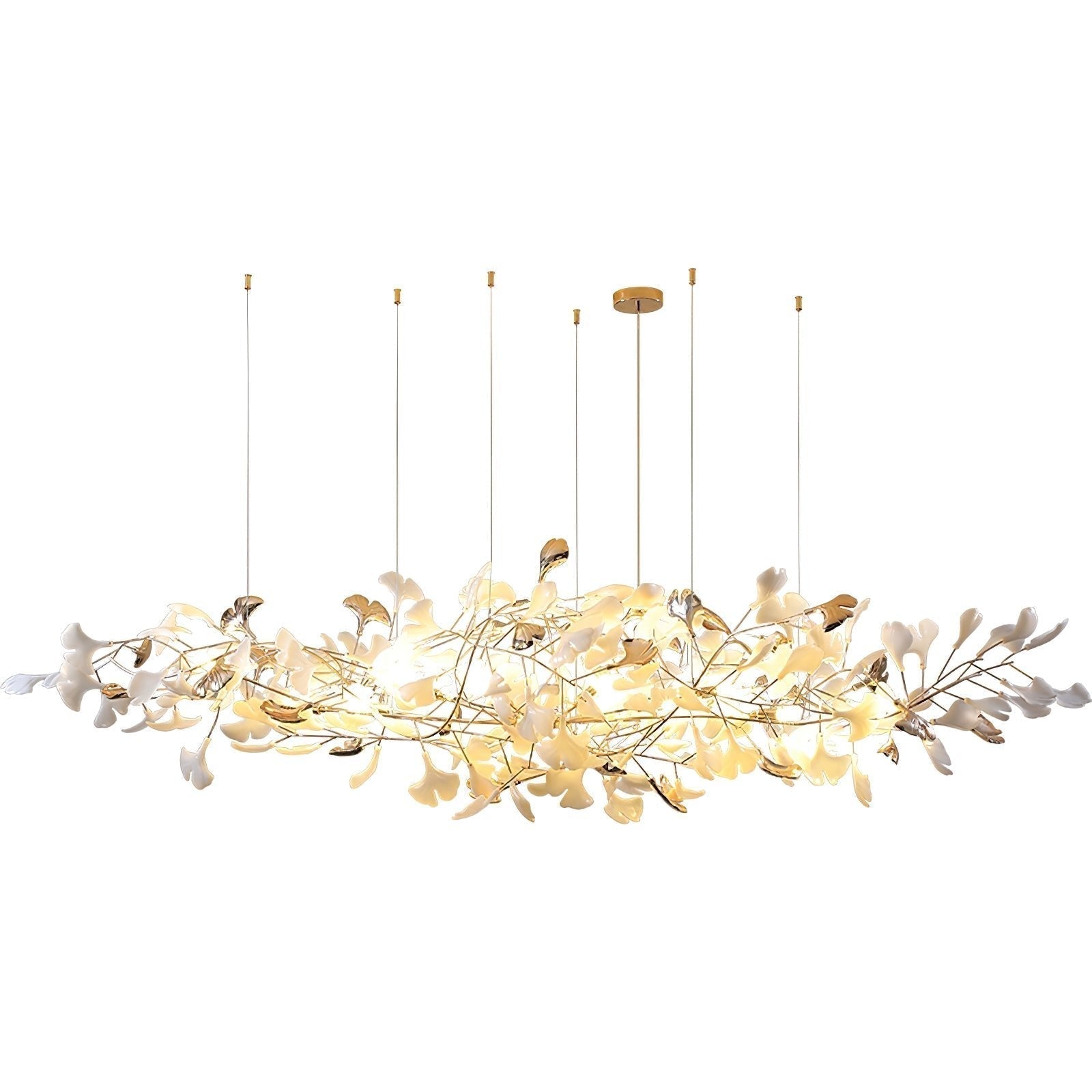 Unoryra Postmoderner Luxus-Kronleuchter aus Ginkgo-Wolkenkeramik-Letslighting