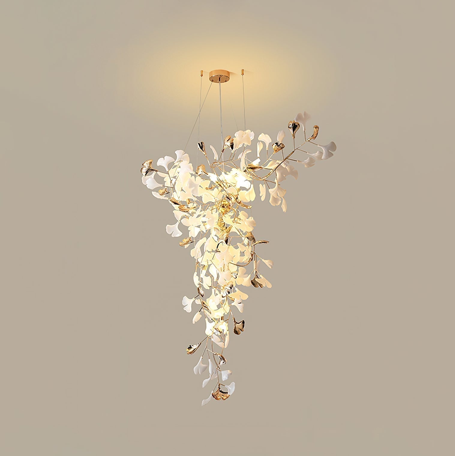 Olivia Keramik Gingko Kronleuchter Spitze fliegen-Letslighting