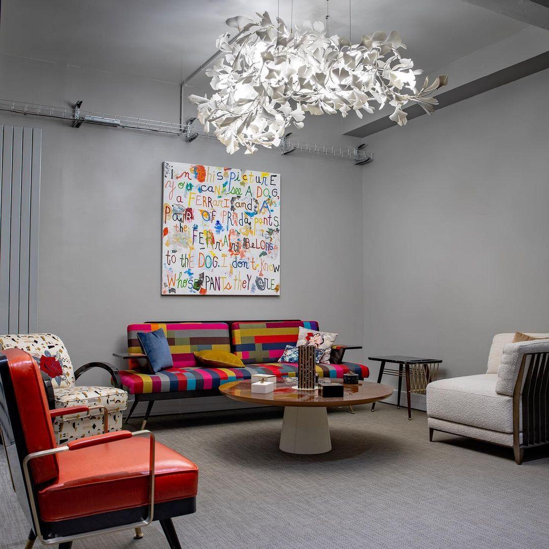 Chandelier Metal Frame Ceramic Gingko Leaf Shade White Gold Modern - Letslighting