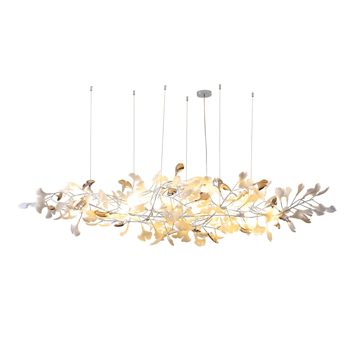 Unoryra Postmoderner Luxus-Kronleuchter aus Ginkgo-Wolkenkeramik-Letslighting
