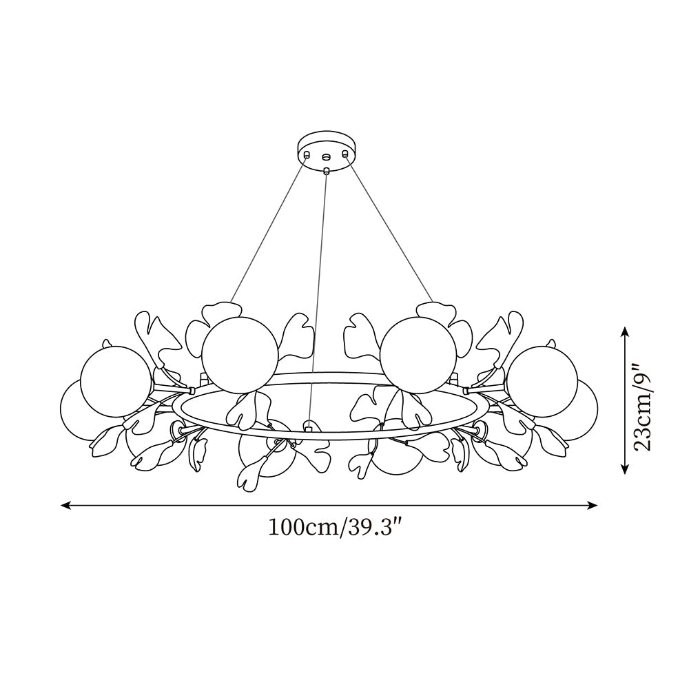 Fidova r 8-flammiger Kugel-Kronleuchter-Letslighting