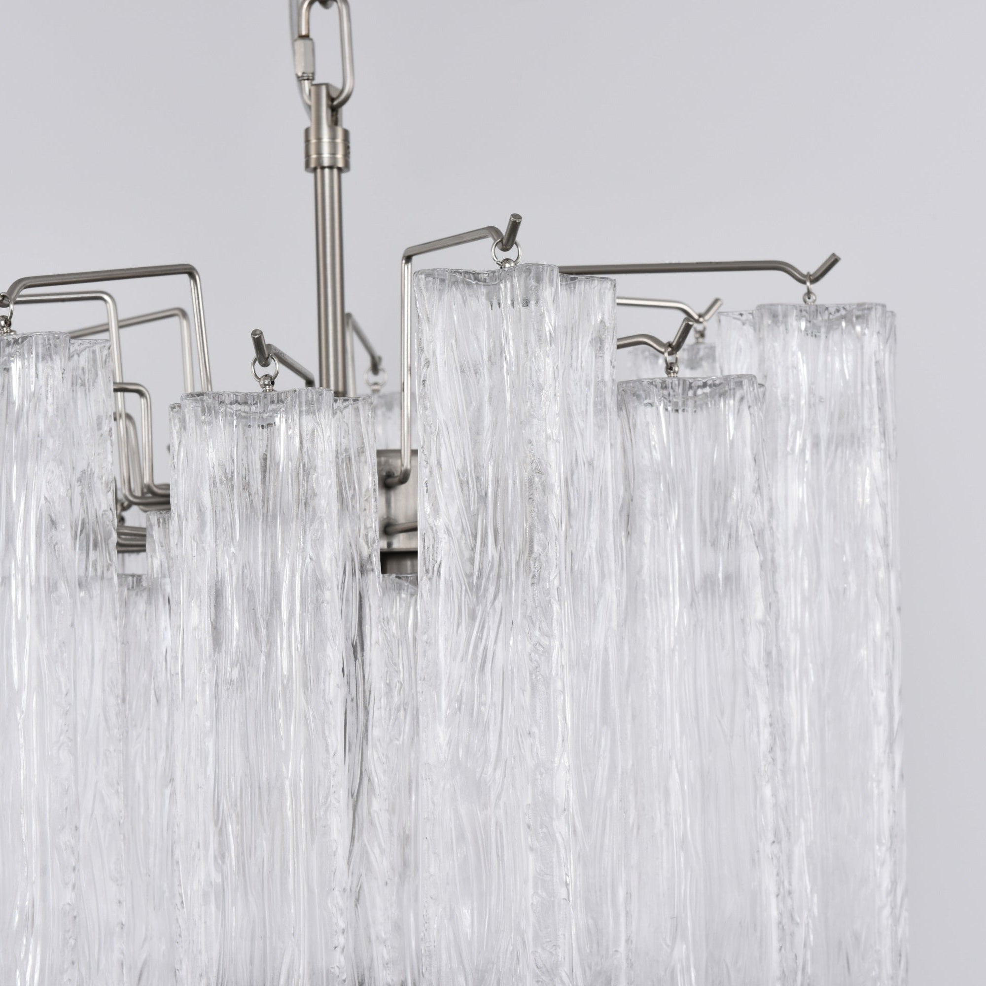 Aurora Chandelier Clear Murano Glass Tube Tiered Modern - Neutralighting