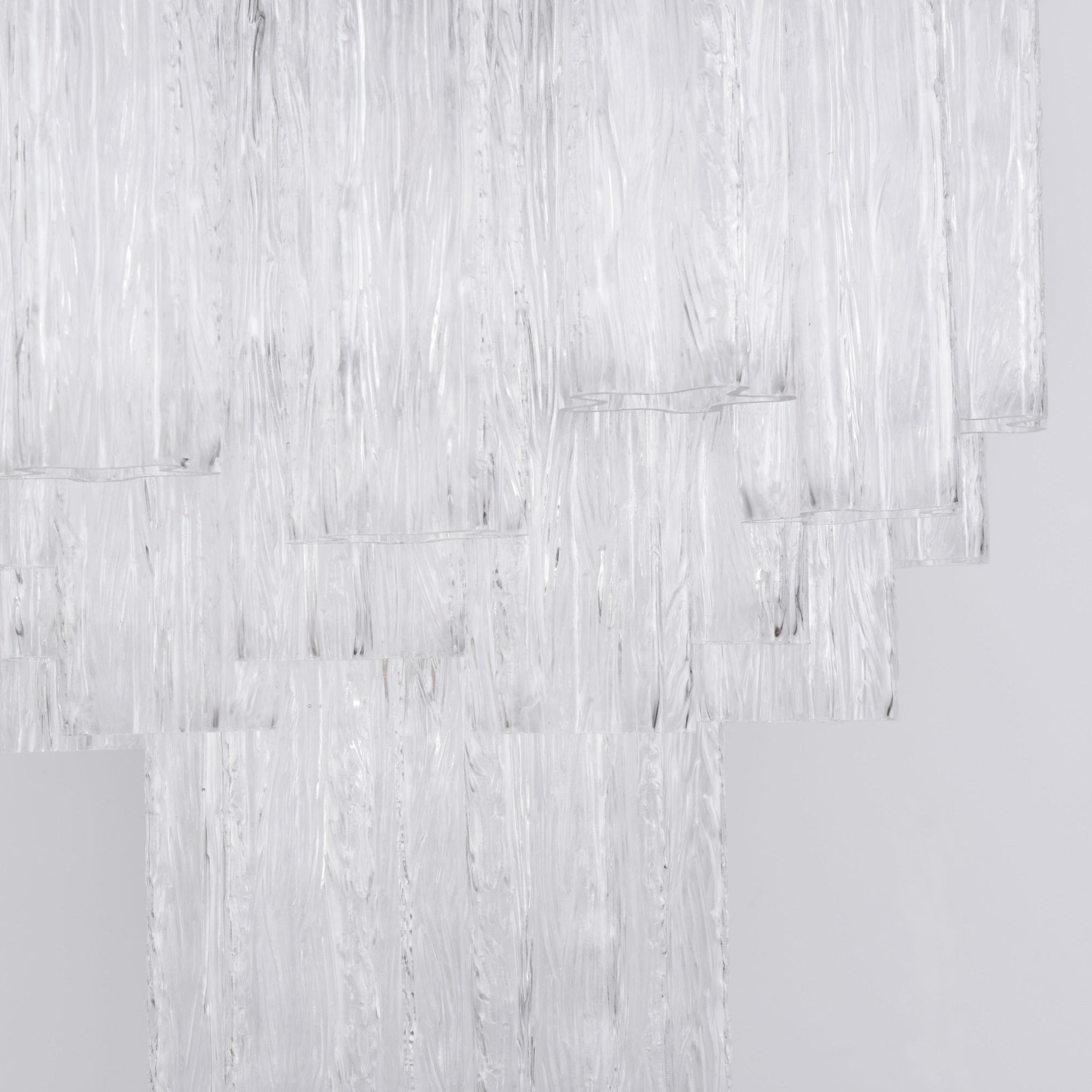 Aurora Chandelier Clear Murano Glass Tube Tiered Modern - Neutralighting
