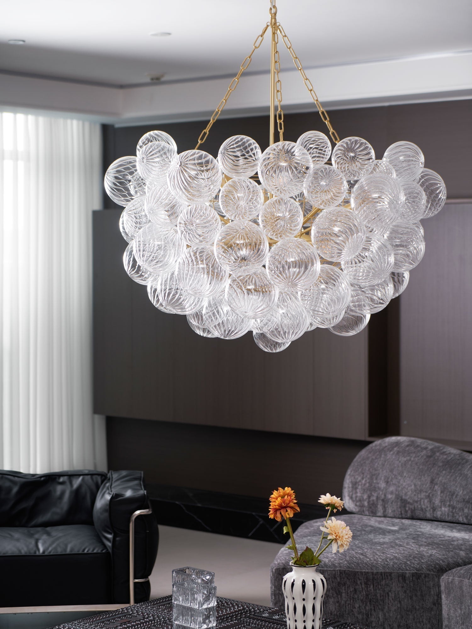 Aurora Chandelier Glass Ball Bubble Modern - Blowlighting