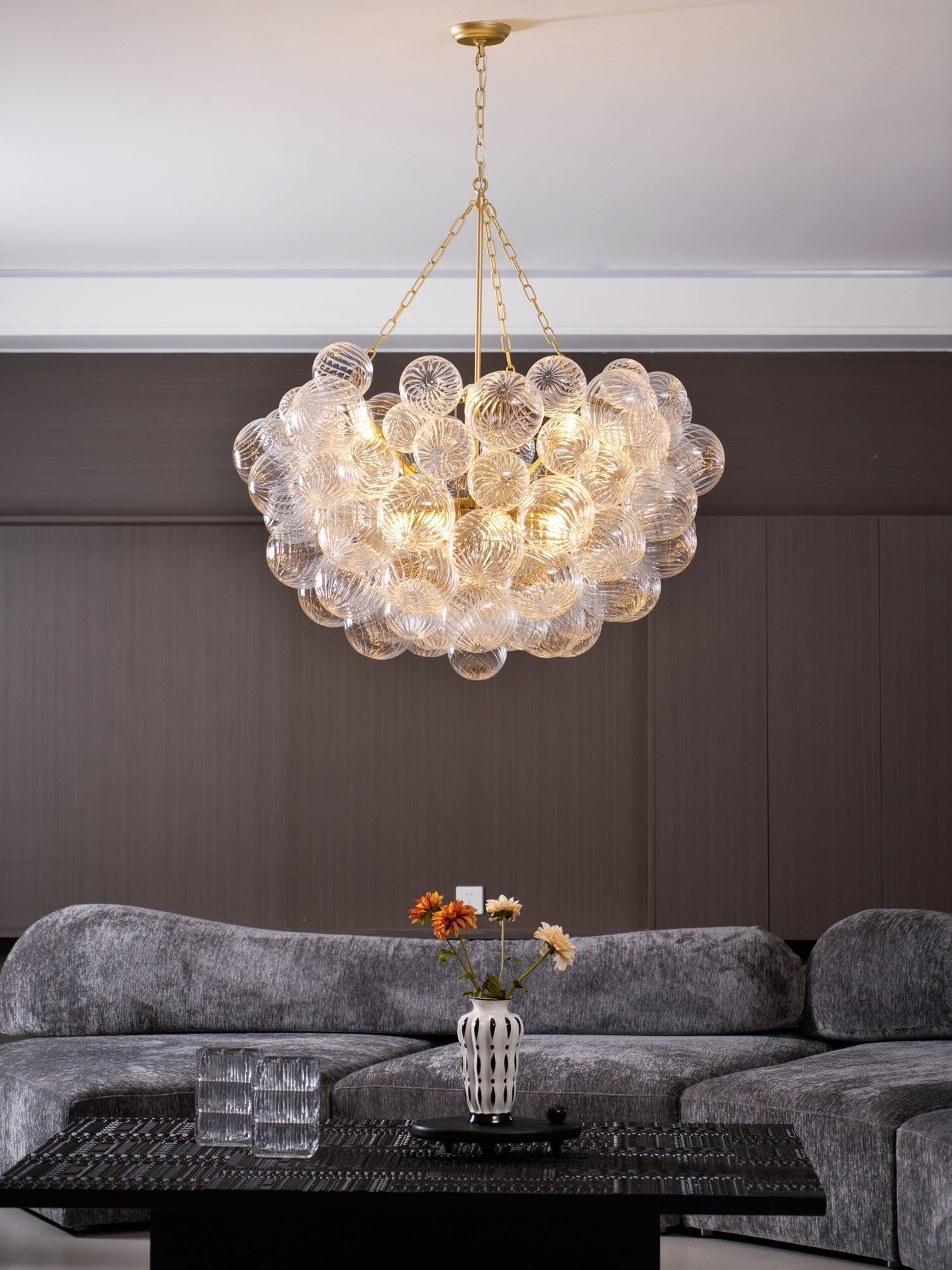 Aurora Chandelier Glass Ball Bubble Modern - Blowlighting