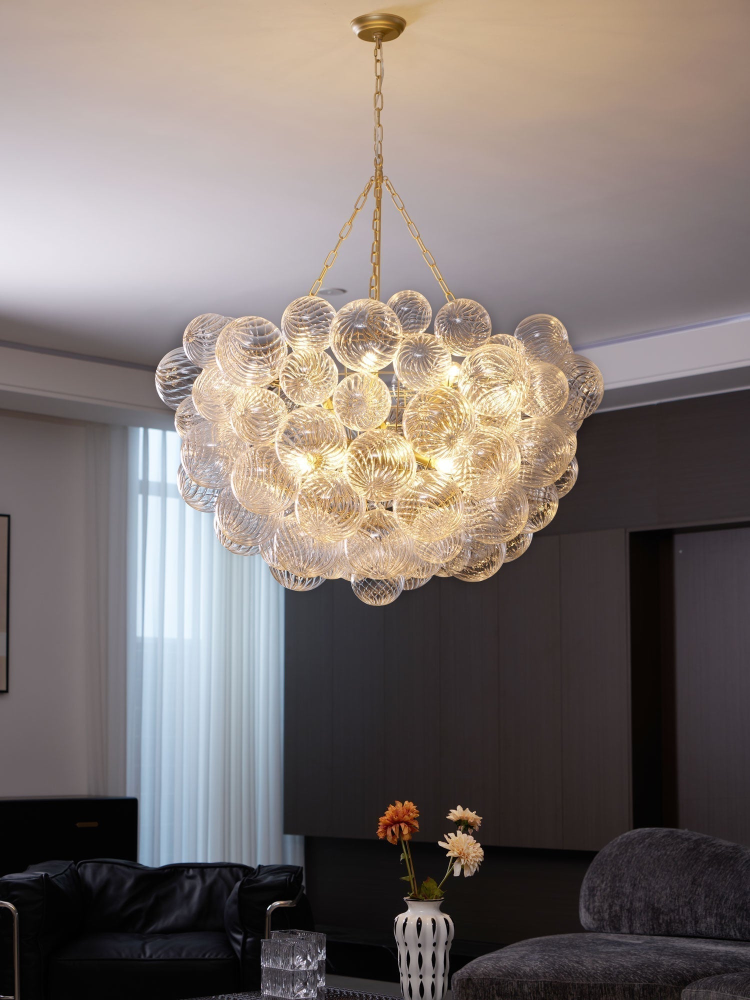 Aurora Chandelier Glass Ball Bubble Modern - Blowlighting