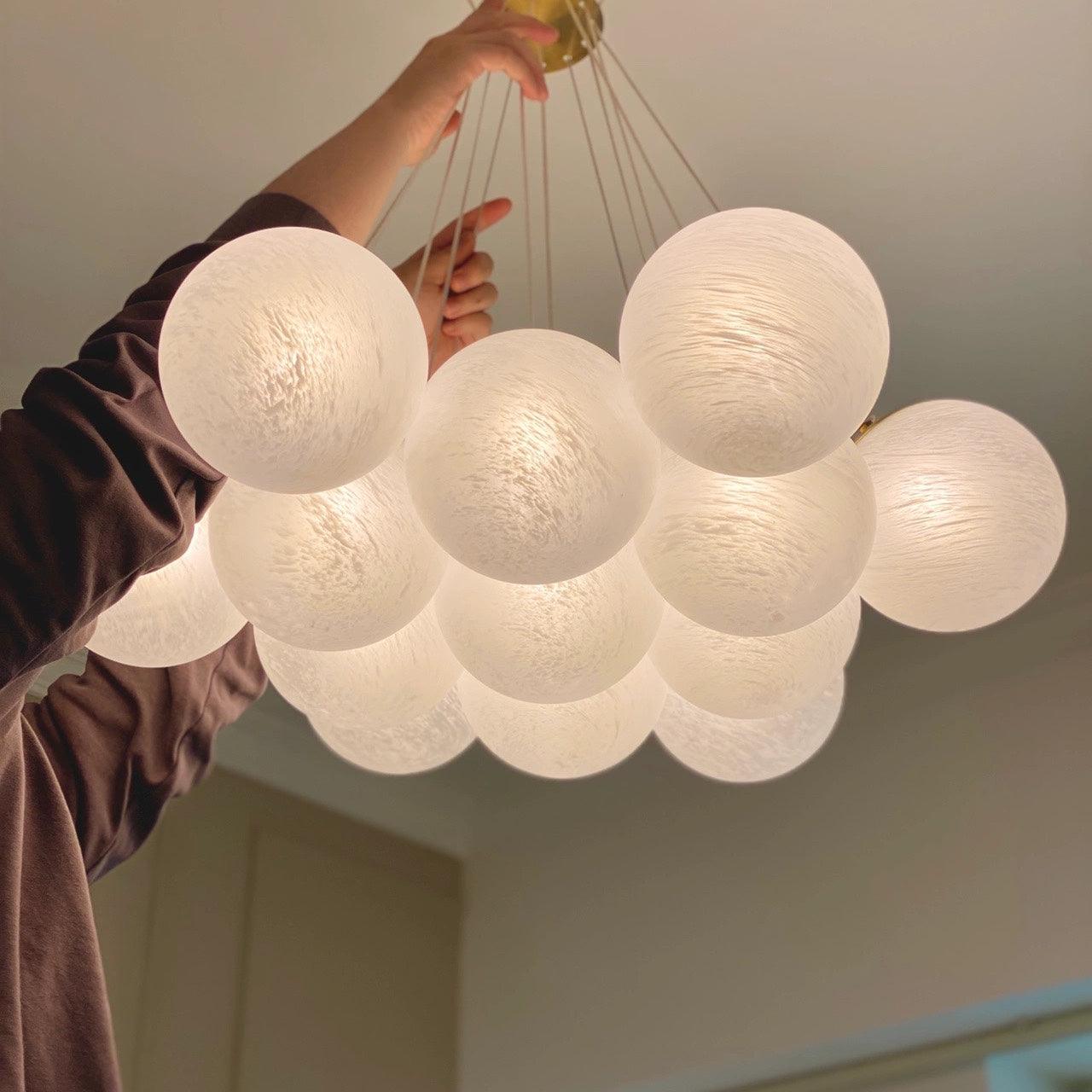Lustra Kronleuchter Glas Cluster Mattglas-Letslighting