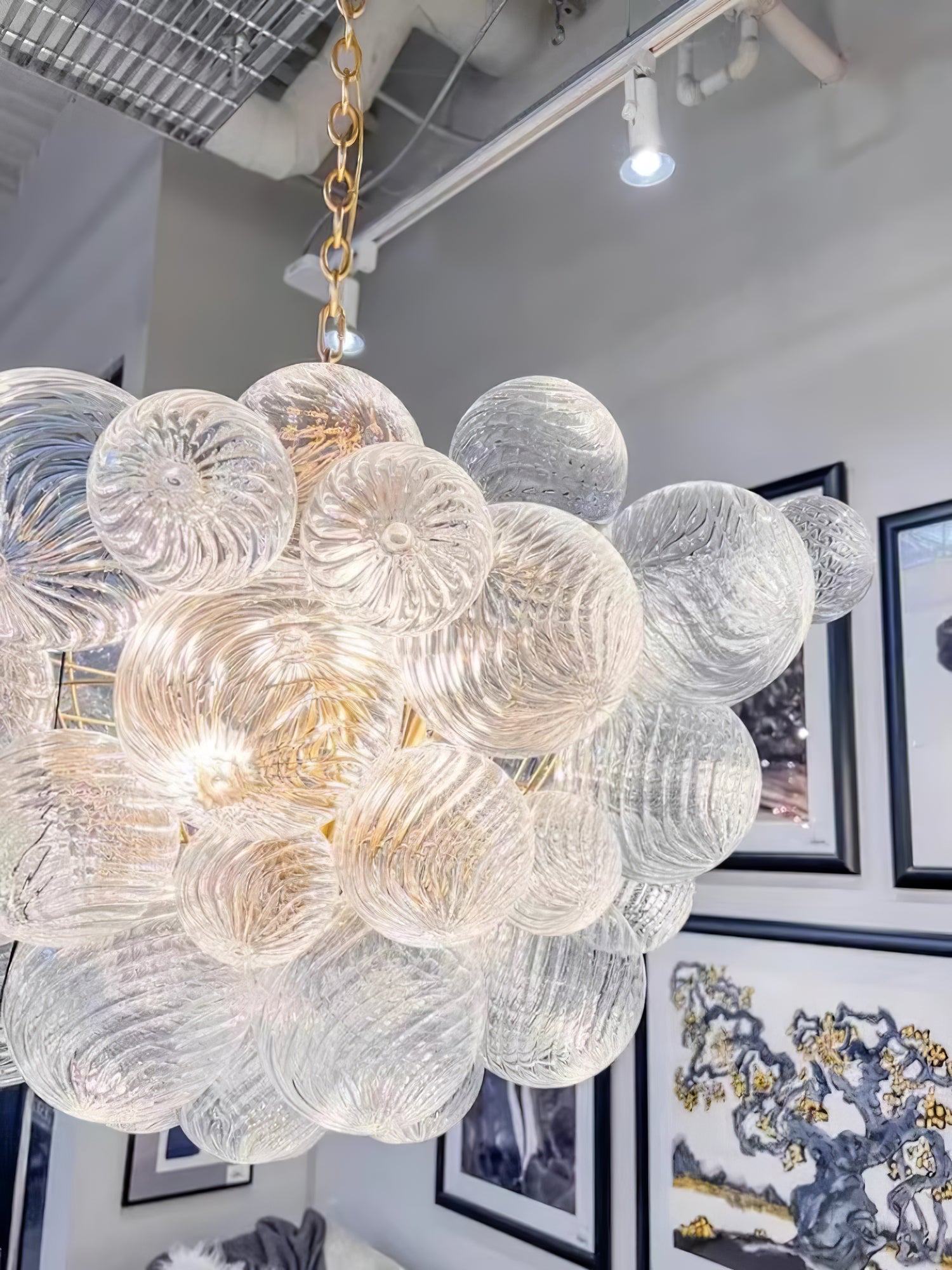 Aurora Chandelier Glass Ball Bubble Modern - Blowlighting