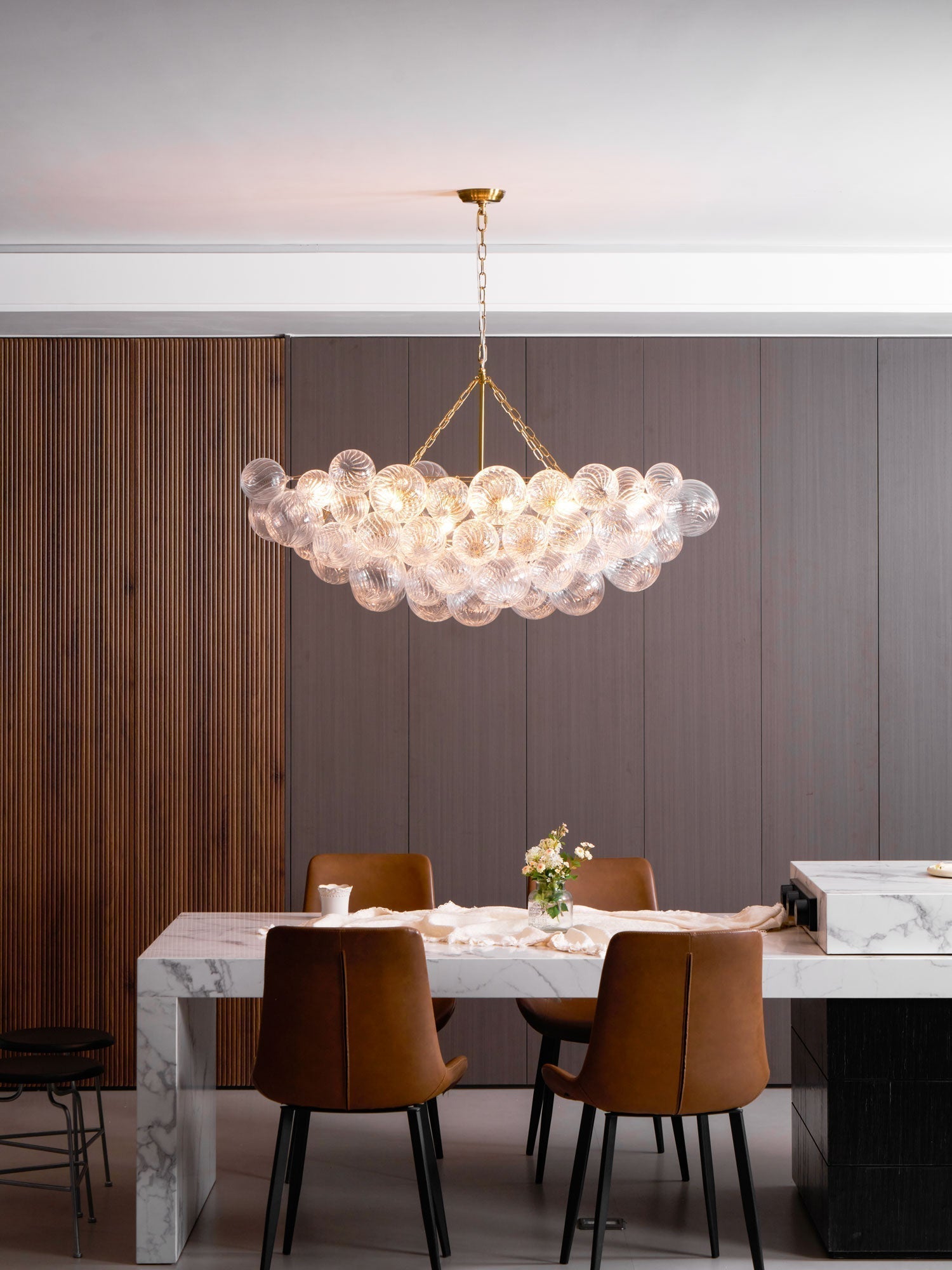 Aurora Chandelier Glass Ball Bubble Modern - Blowlighting