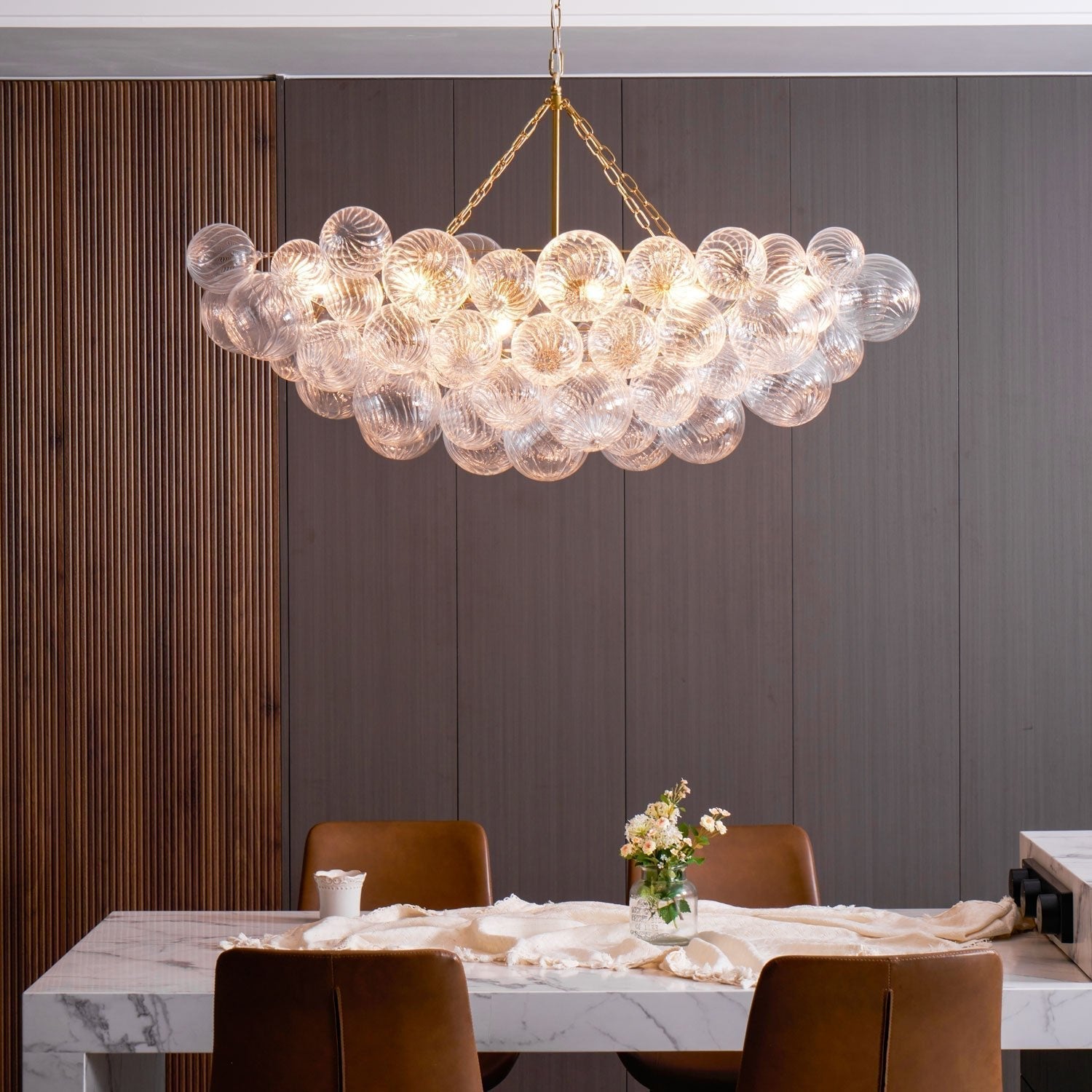 Aurora Chandelier Glass Ball Bubble Modern - Blowlighting