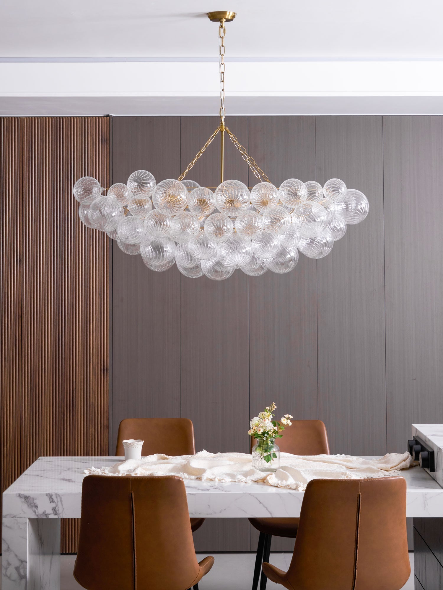 Aurora Chandelier Glass Ball Bubble Modern - Blowlighting
