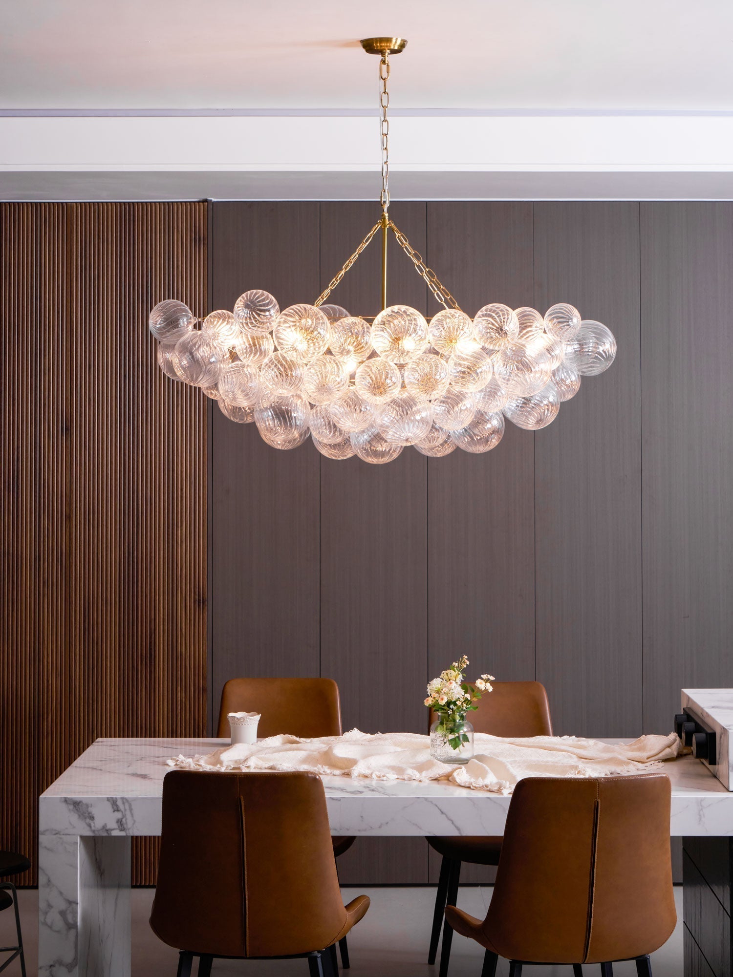Aurora Chandelier Glass Ball Bubble Modern - Blowlighting