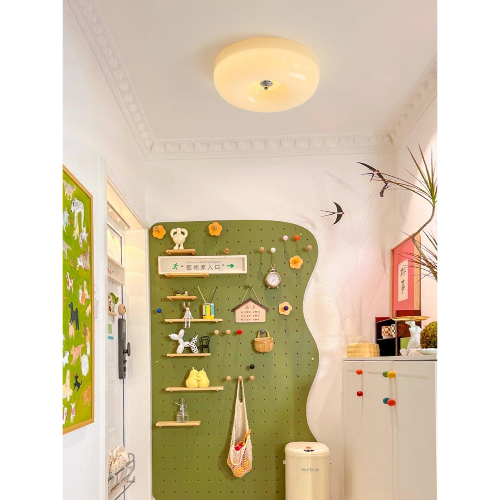 Ulsolir Elegance Art Button Glas Deckenlampe-Letslighting