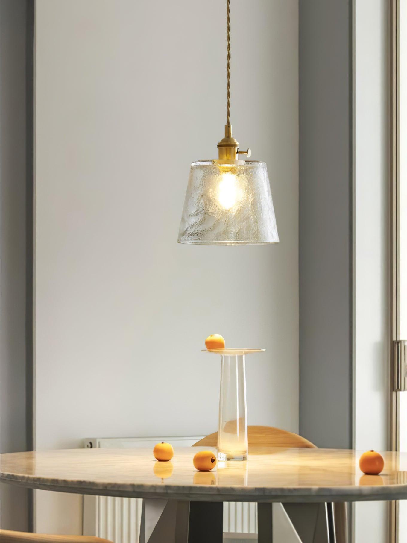 Lustra Pendelleuchte Kupferglas für Esszimmer-Letslighting